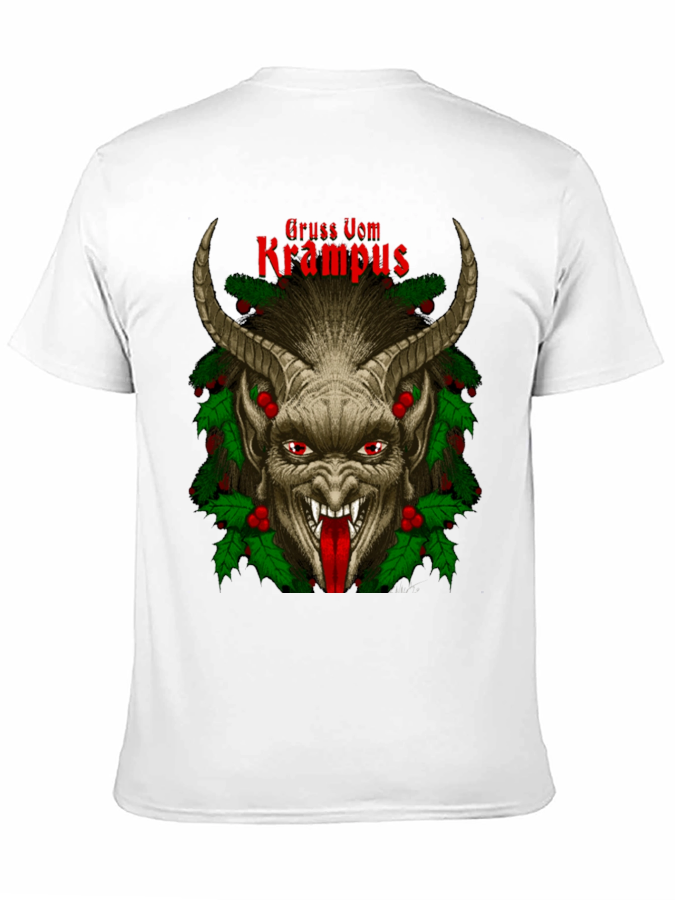 Gruss Vom Krampus Graphic Tee - Holiday Devil Shirt