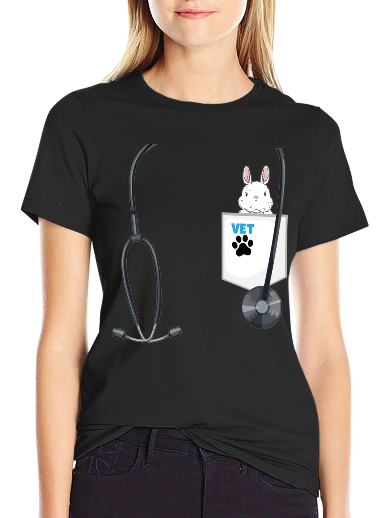 Vet Rabbit Pocket T-Shirt