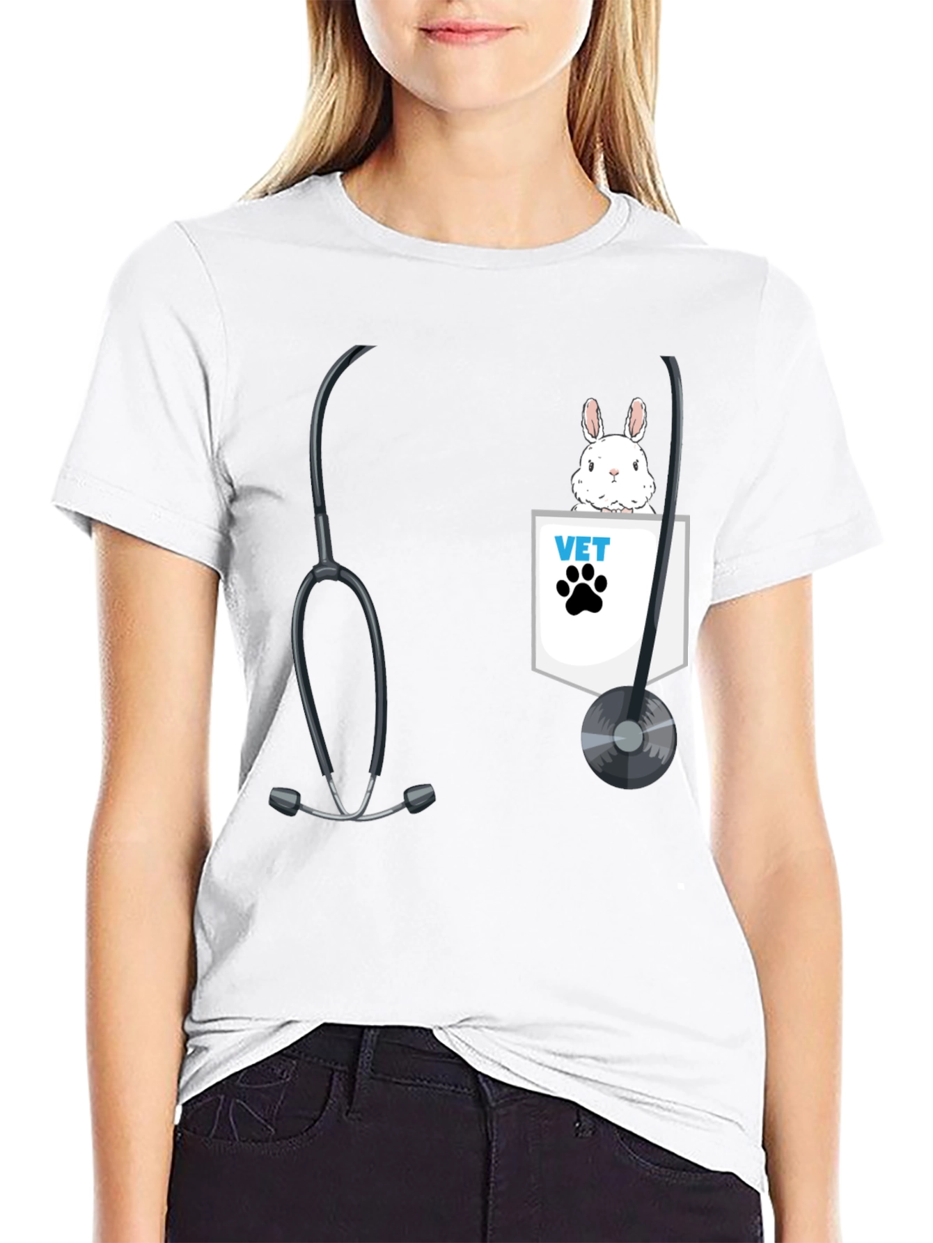 Vet Rabbit Pocket T-Shirt