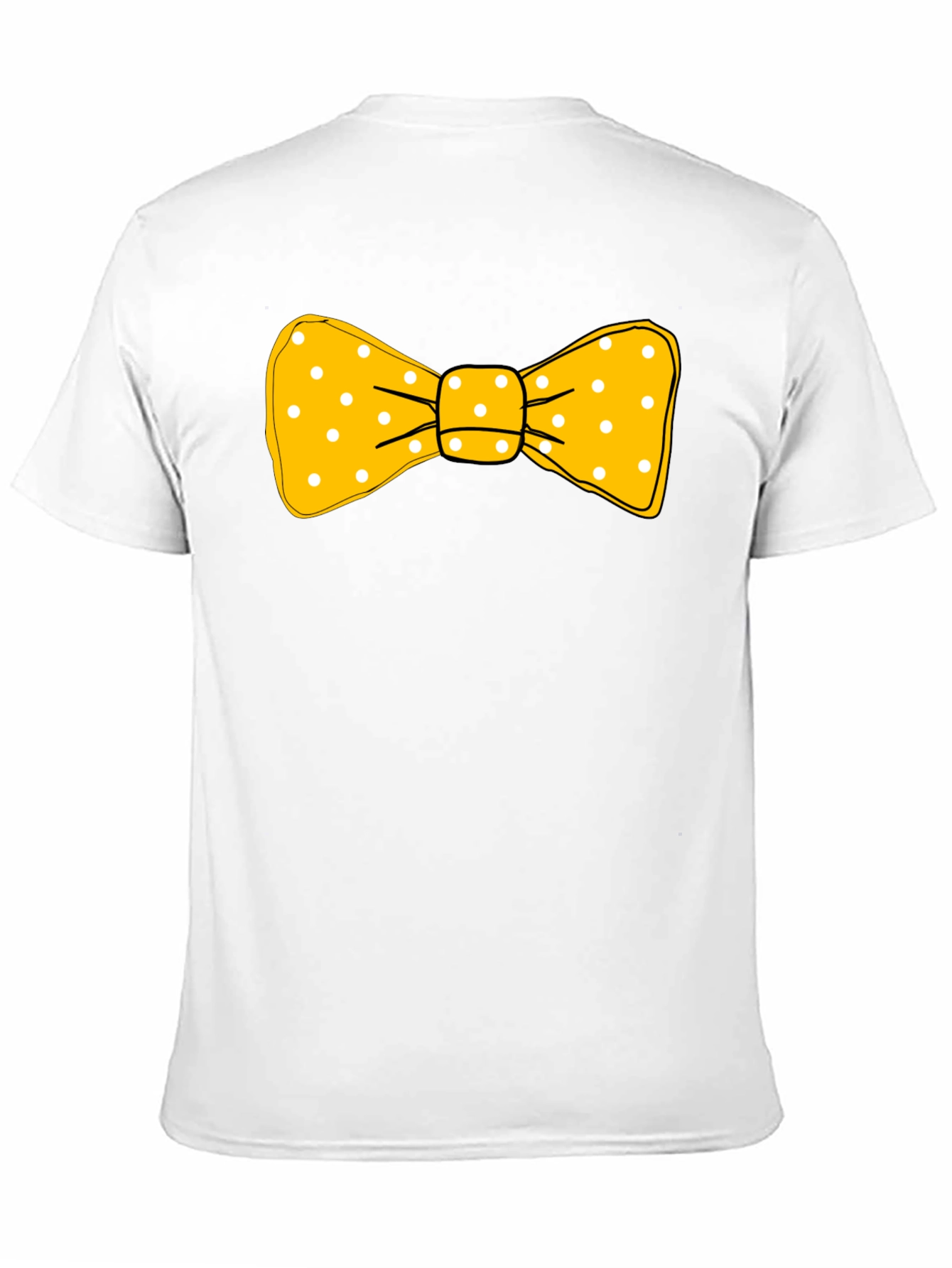 Yellow Polka Dot Bow Tie Graphic T-Shirt