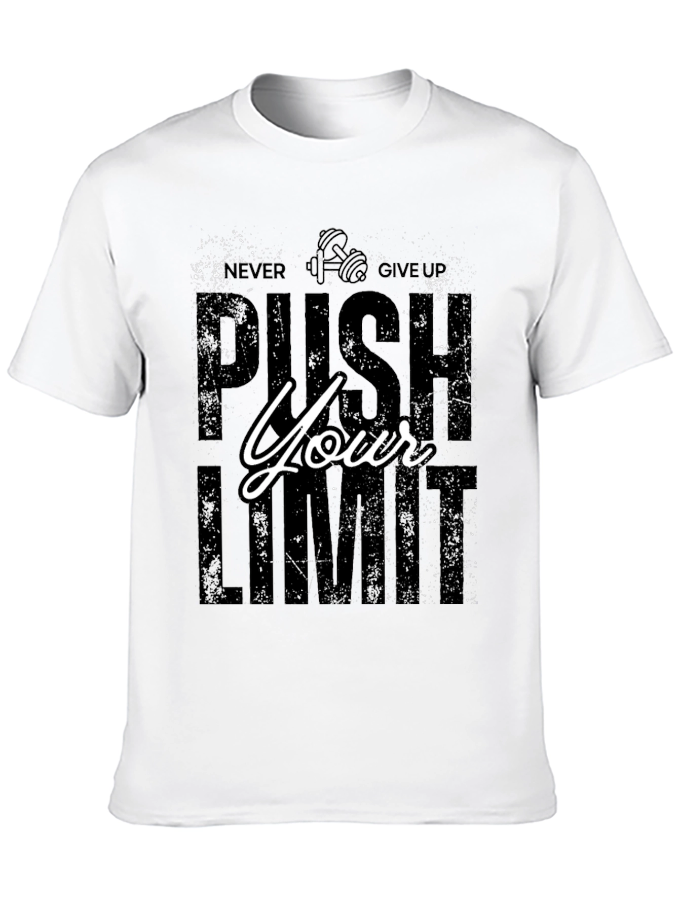 Push Your Limit Graphic Tee - Mens Black T-Shirt
