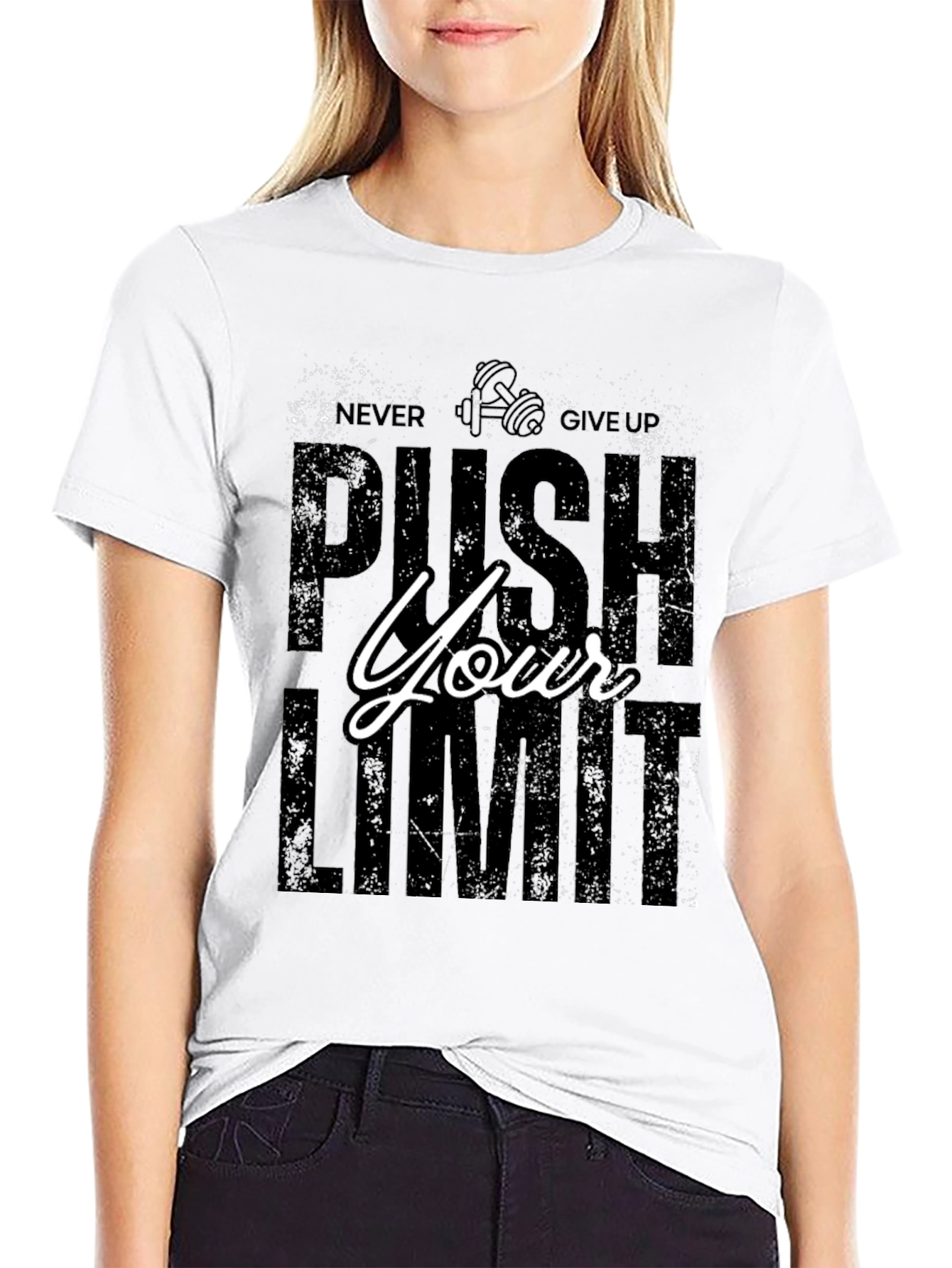 Push Your Limit Graphic Tee - Mens Black T-Shirt