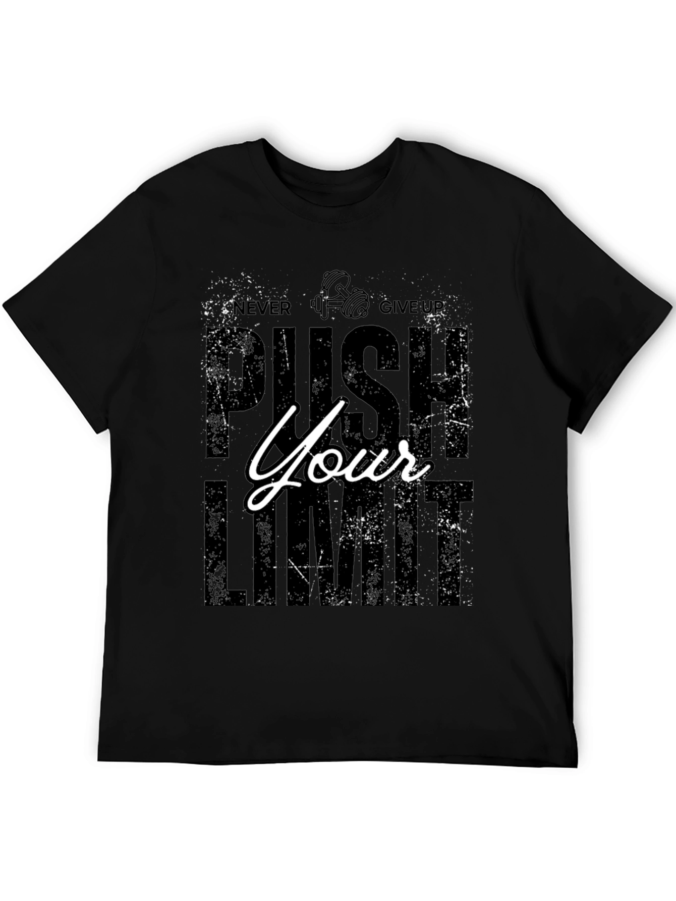 Push Your Limit Graphic Tee - Mens Black T-Shirt