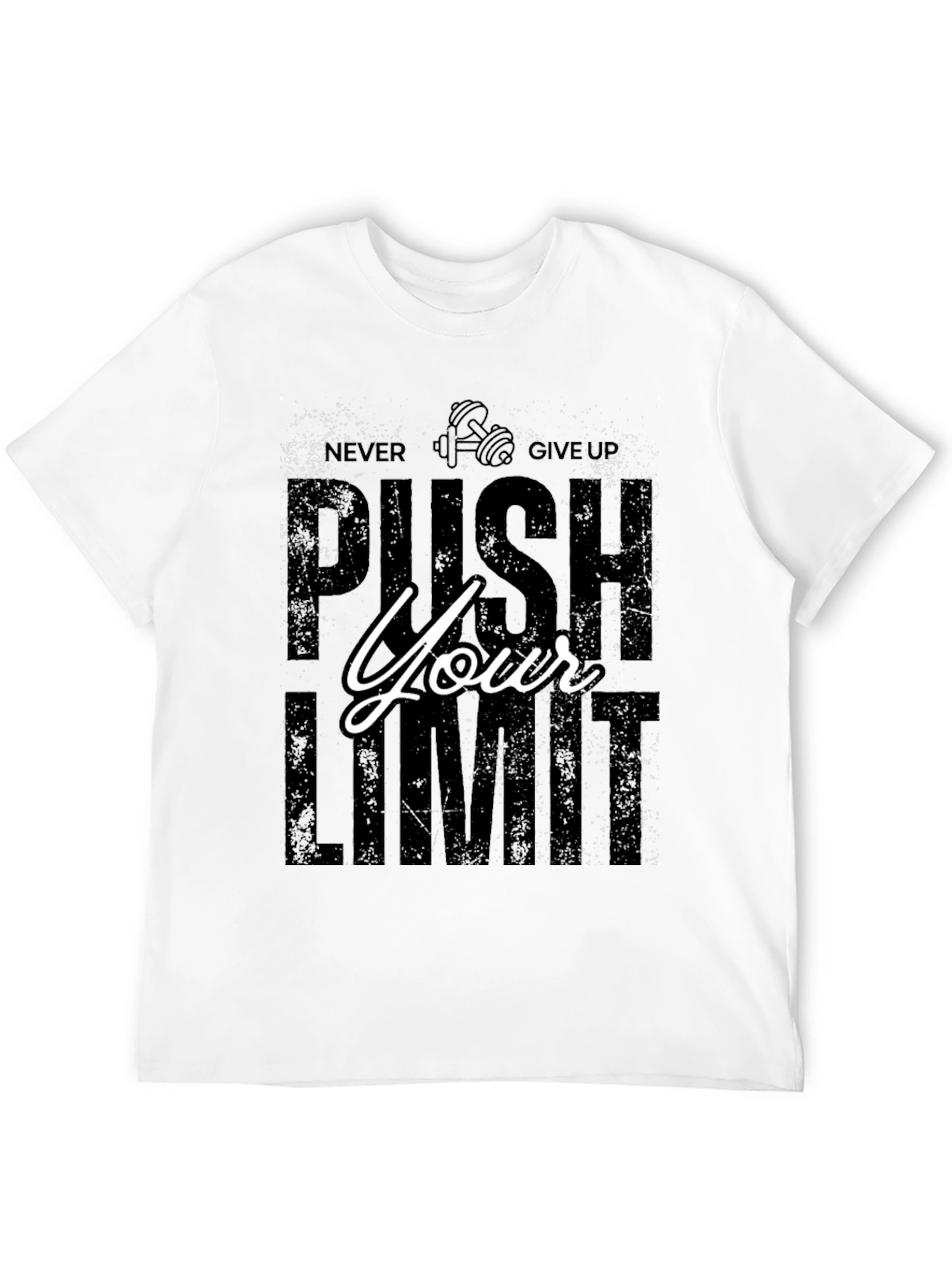 Push Your Limit Graphic Tee - Mens Black T-Shirt