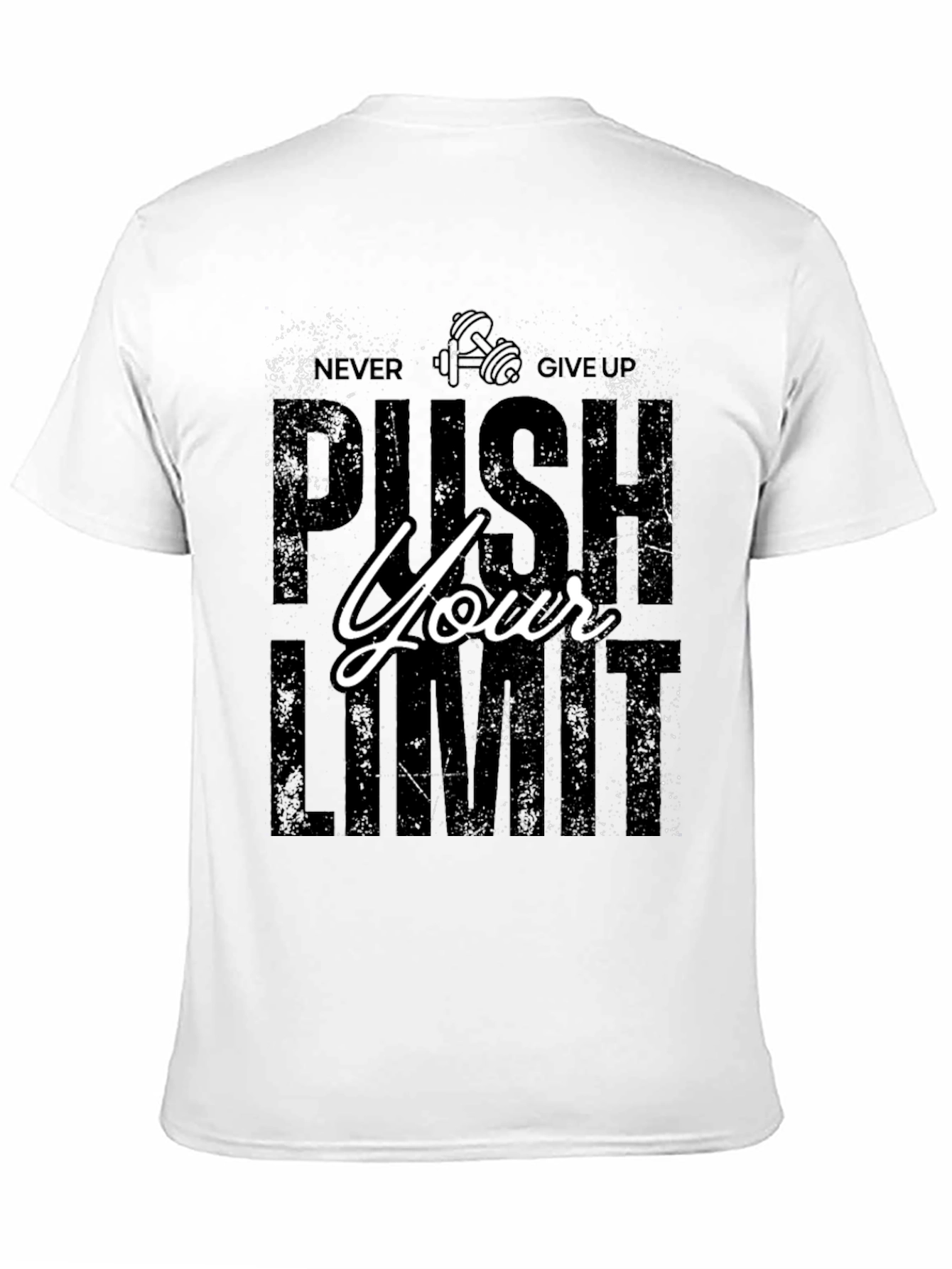 Push Your Limit Graphic Tee - Mens Black T-Shirt