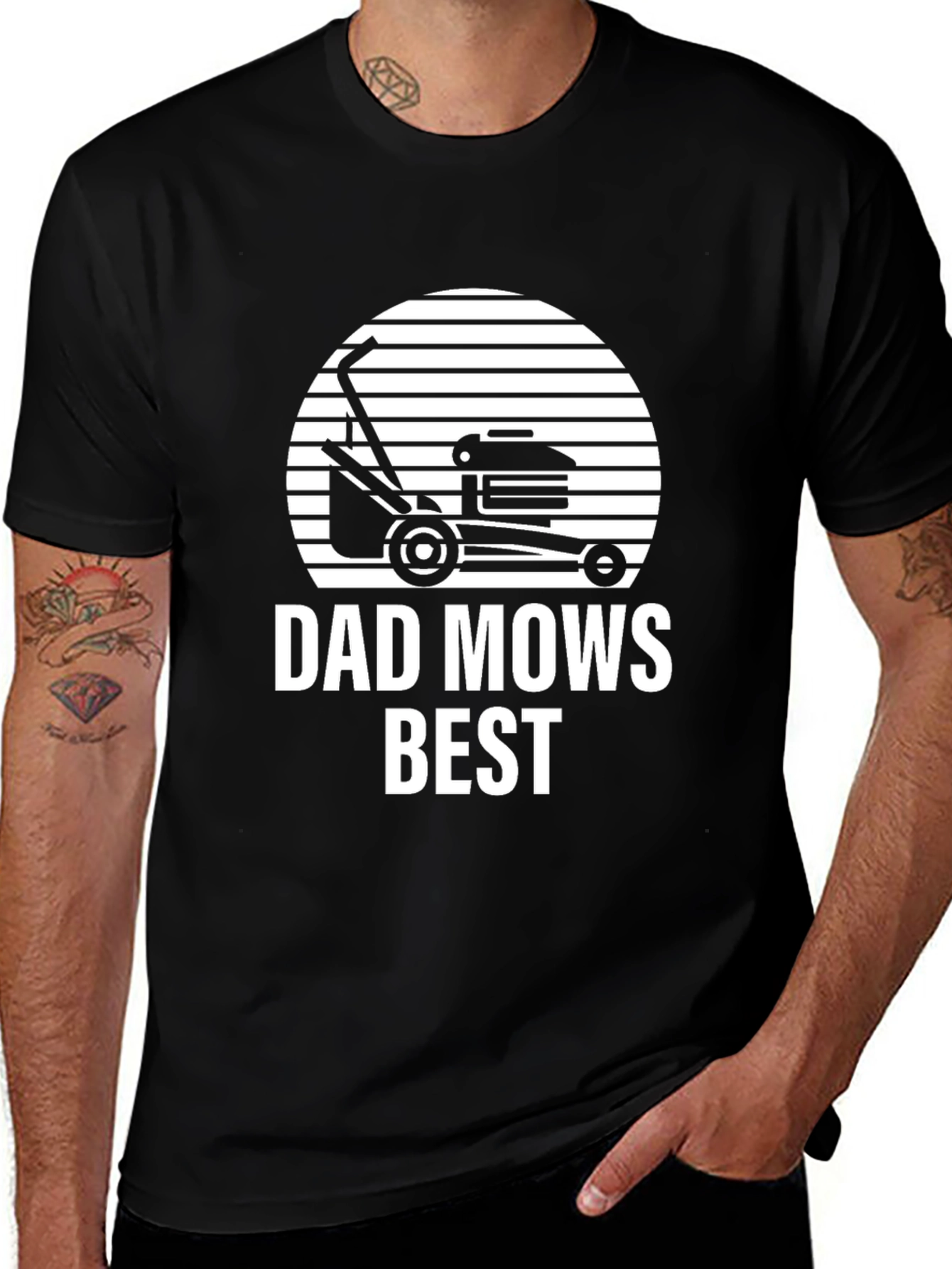 Dad Mows Best T-Shirt - Fathers Day Gift