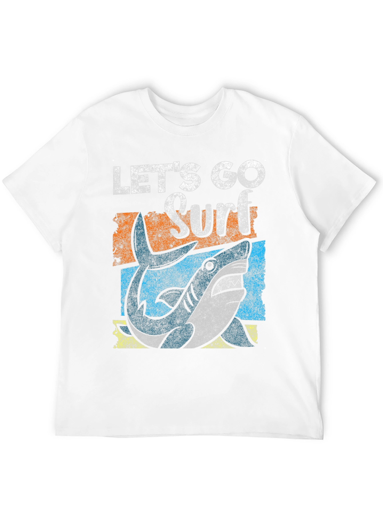 Lets Go Surf Shark Graphic Tee - Black