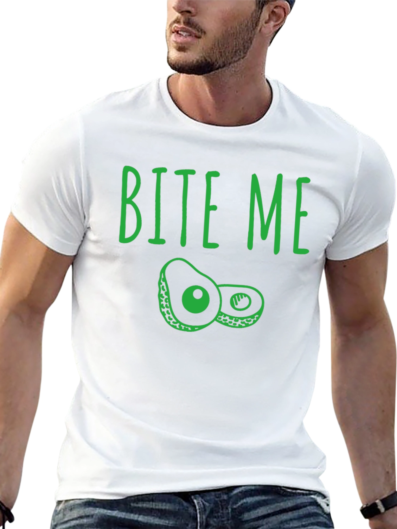Bite Me Avocado Graphic T-Shirt
