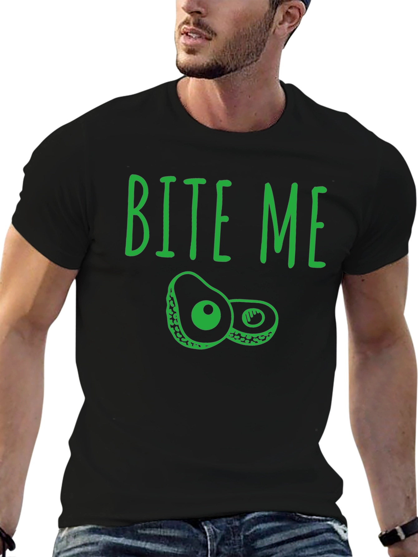 Bite Me Avocado Graphic T-Shirt