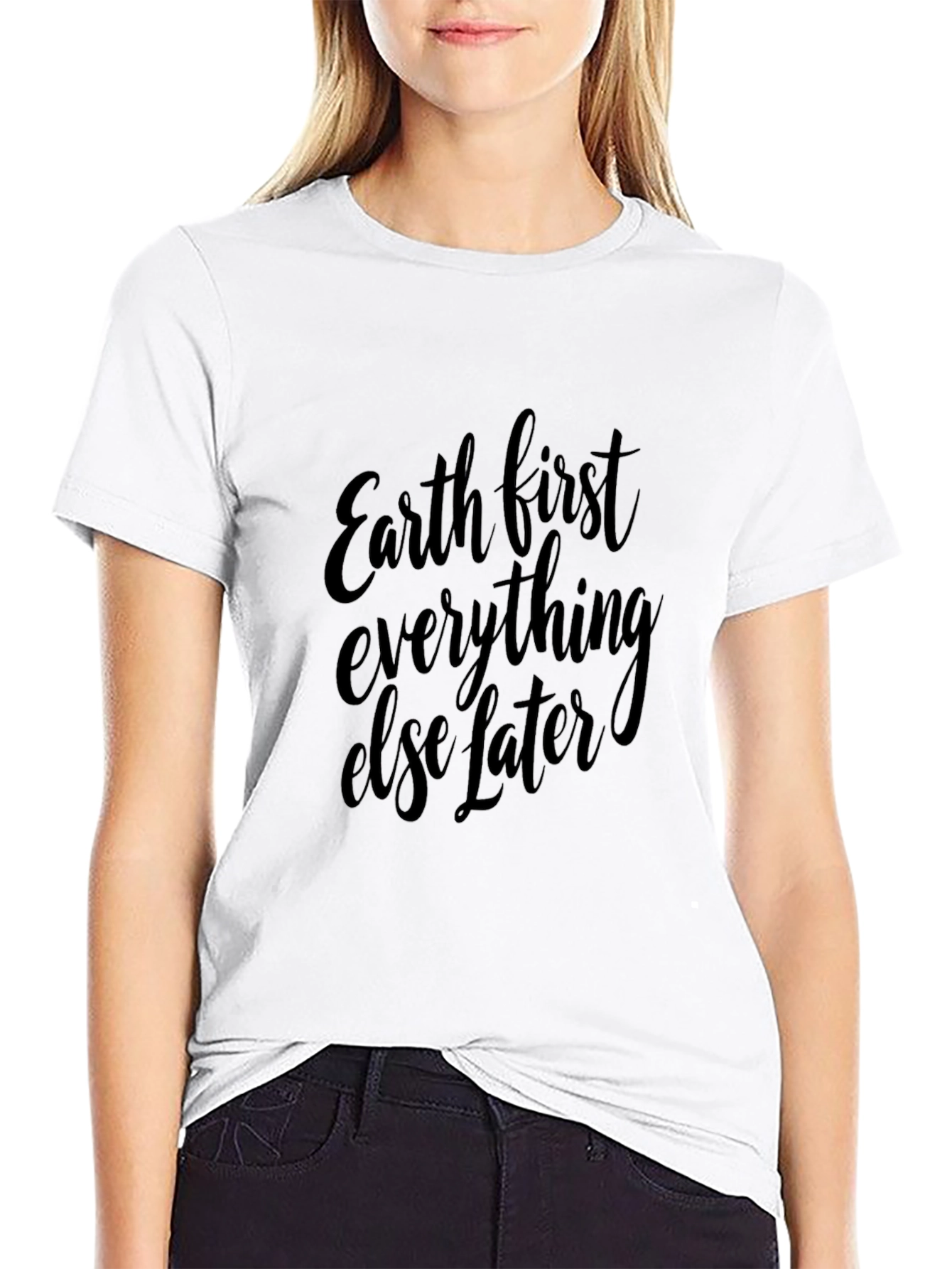 Earth First Black T-Shirt - Eco-Friendly Style