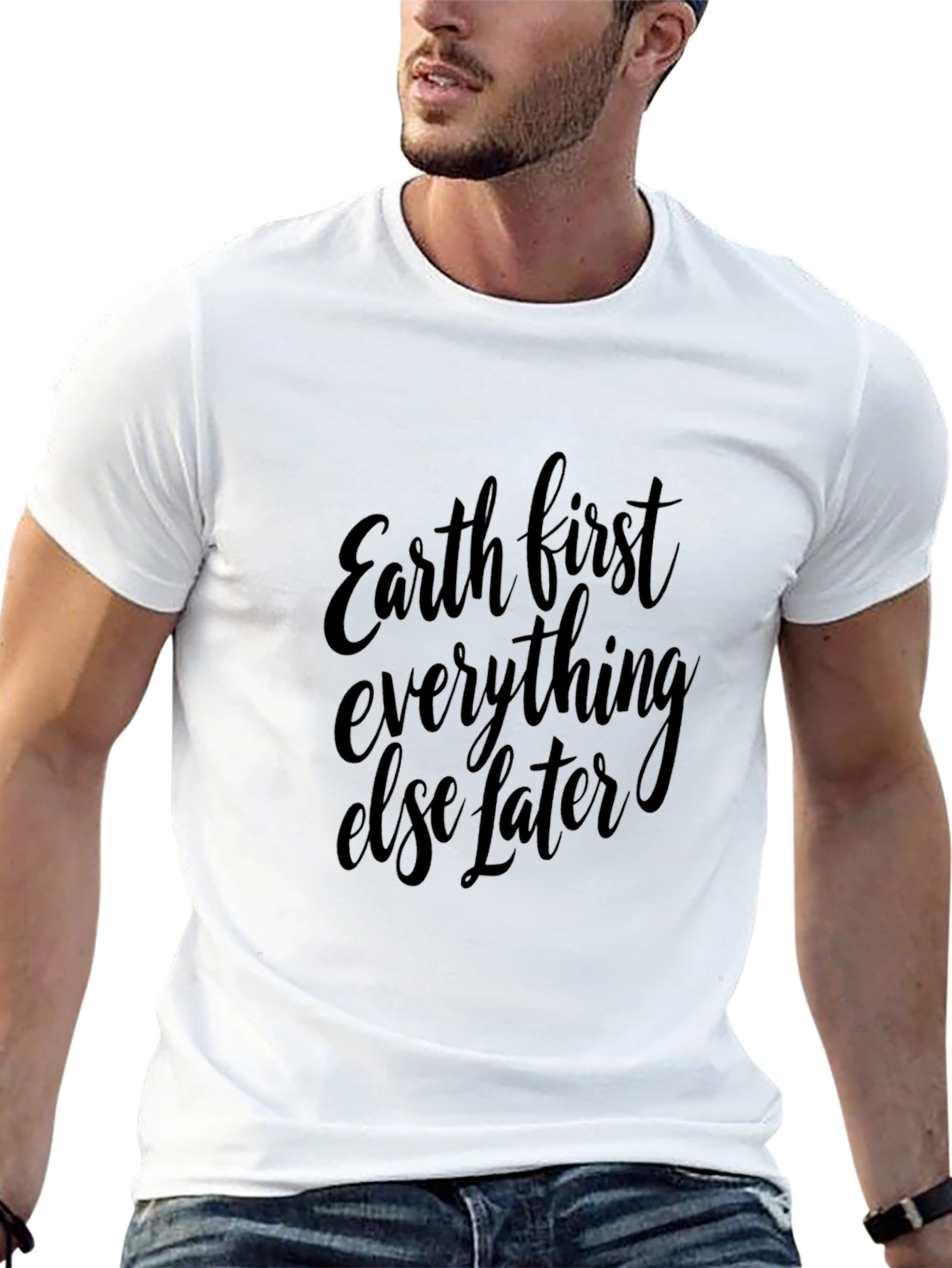 Earth First Black T-Shirt - Eco-Friendly Style