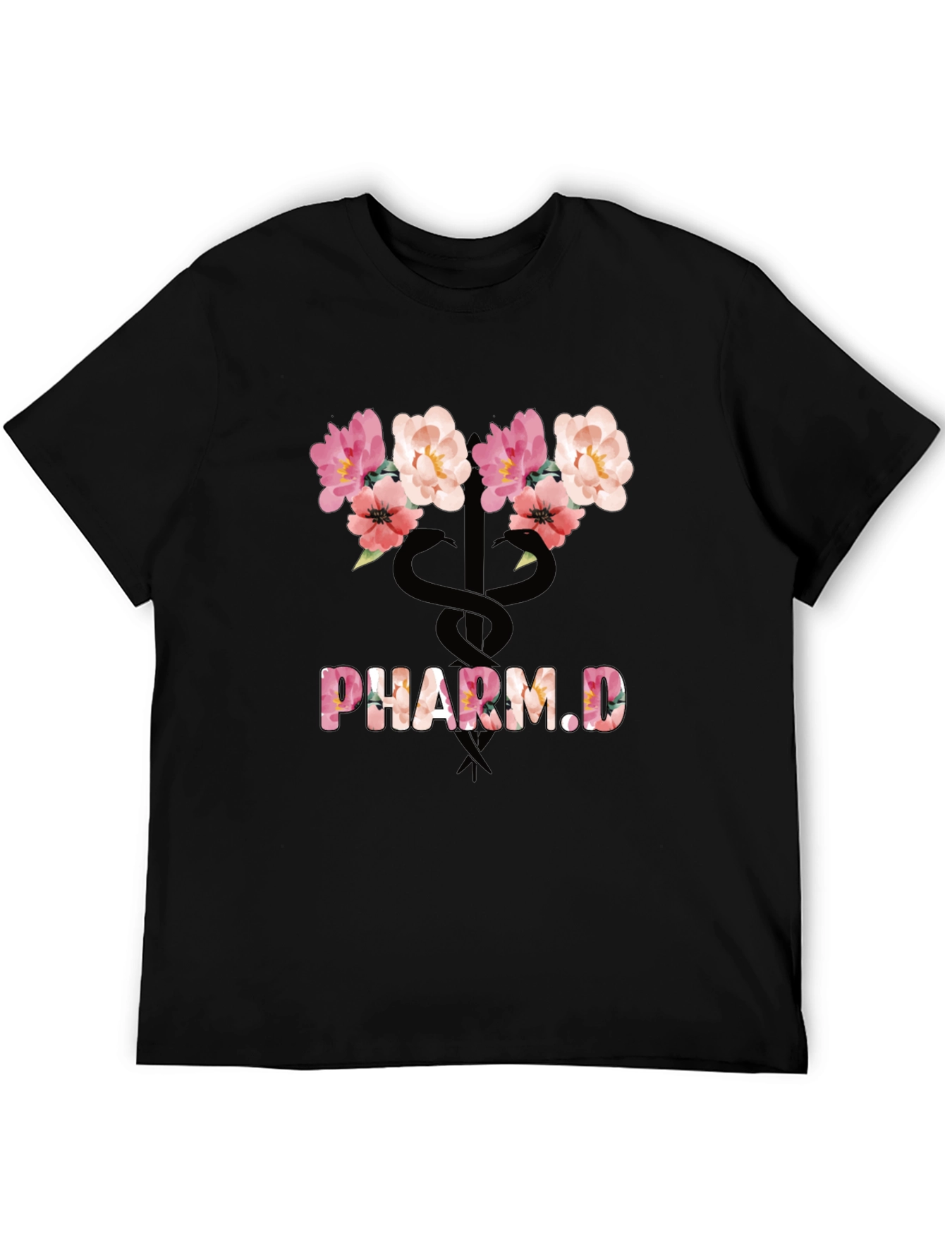 Floral Pharm.D T-Shirt - Stylish Pharmacy Graduate Tee