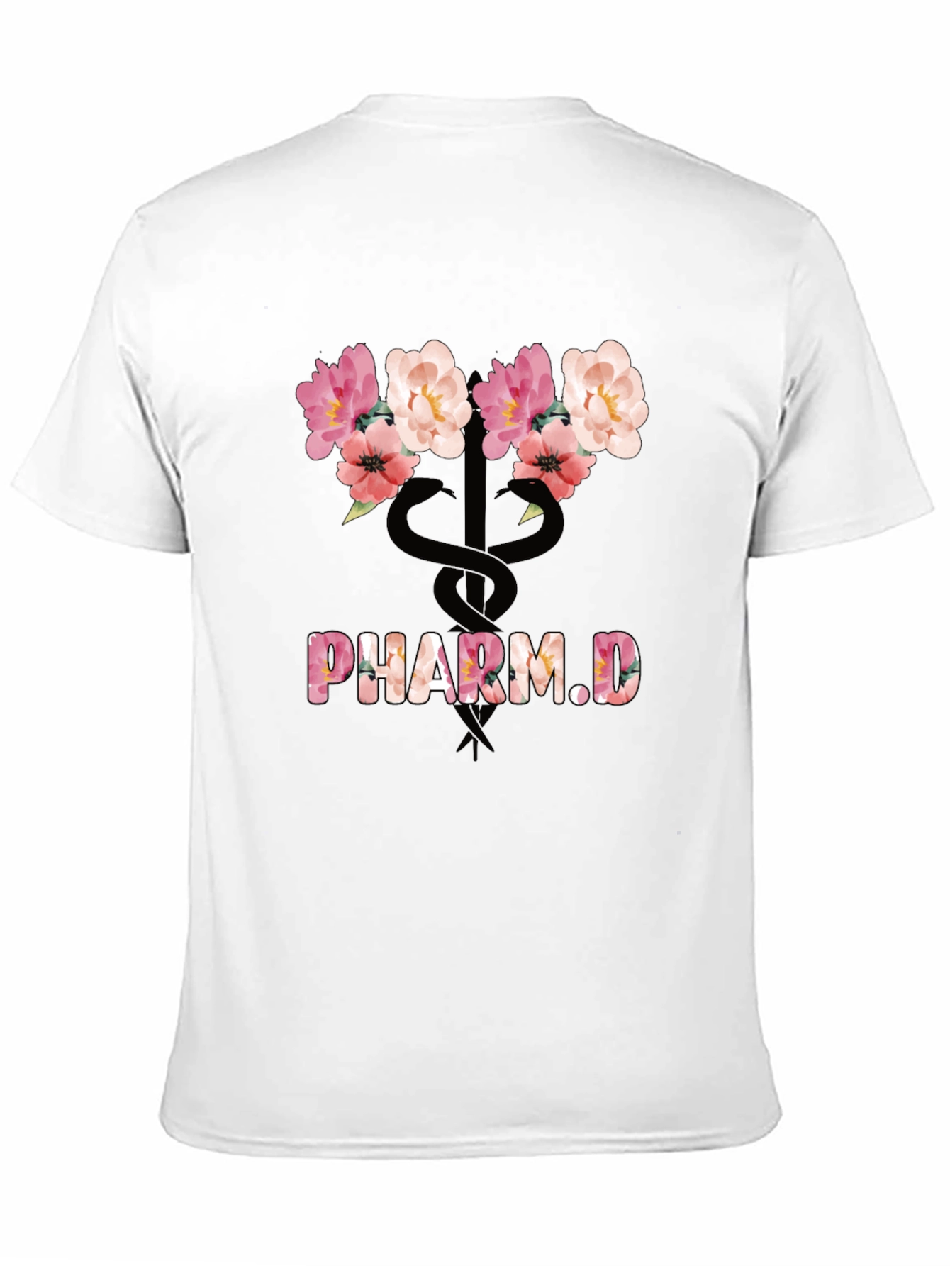 Floral Pharm.D T-Shirt - Stylish Pharmacy Graduate Tee