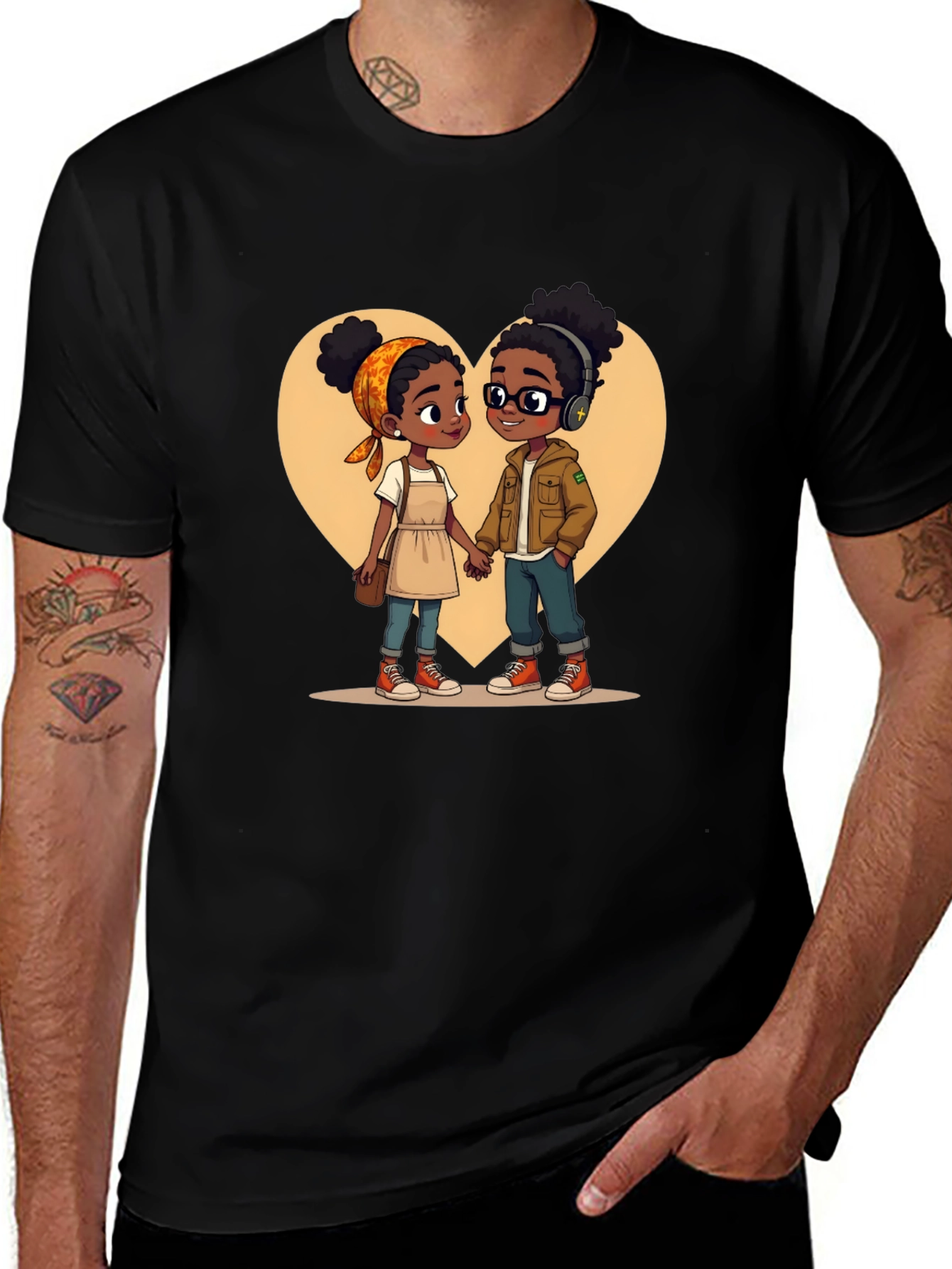 Cute Couple T-Shirt - Cartoon Love Tee