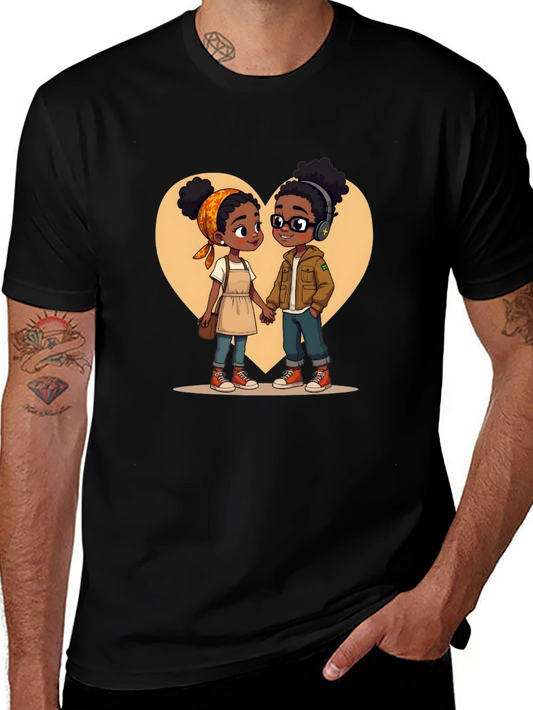 Cute Couple T-Shirt - Cartoon Love Tee