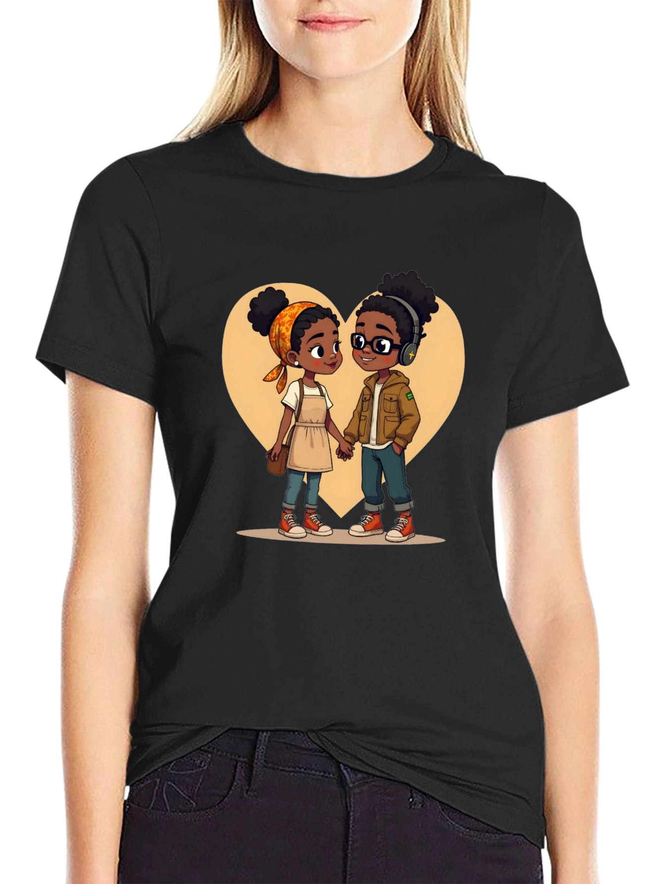 Cute Couple T-Shirt - Cartoon Love Tee
