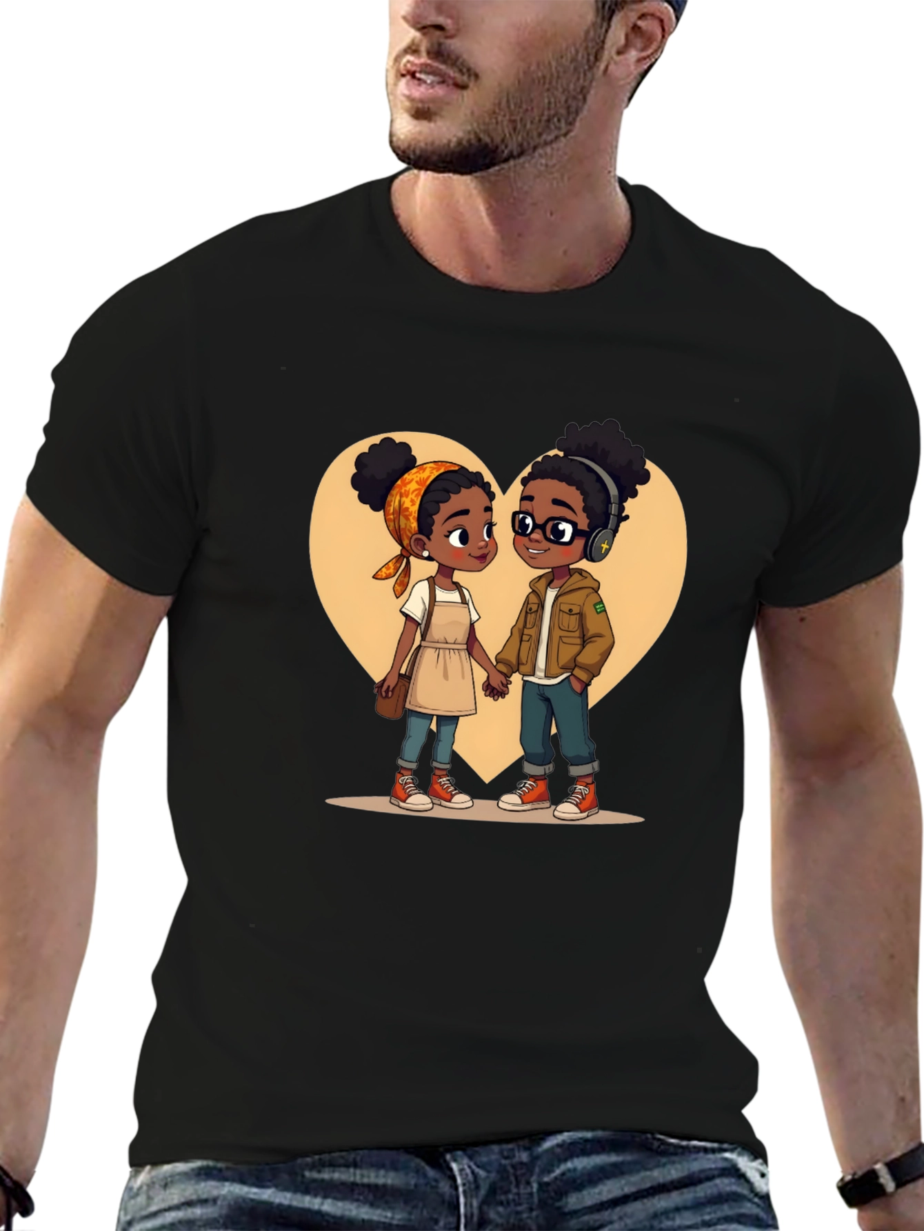 Cute Couple T-Shirt - Cartoon Love Tee