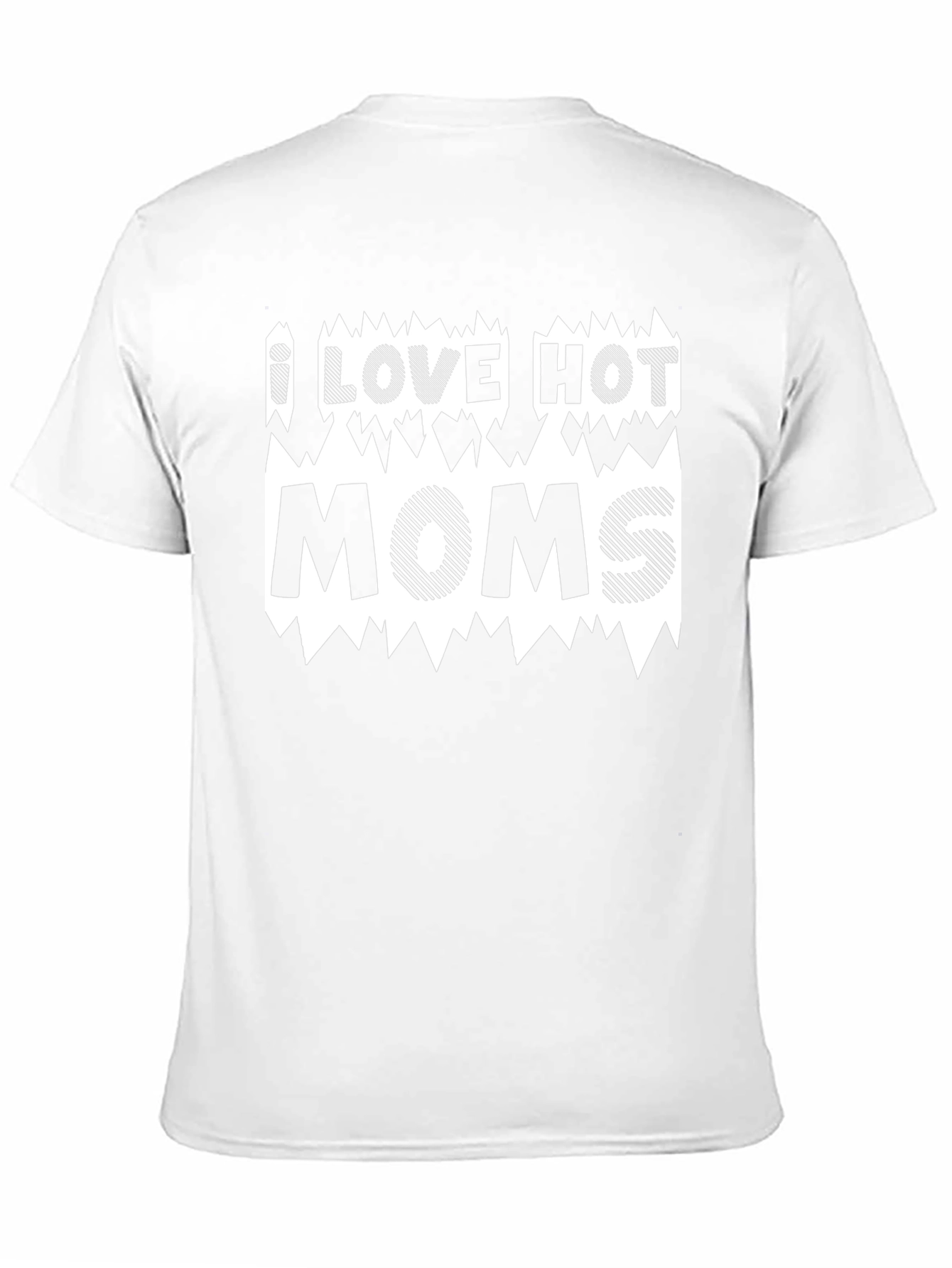 I LOVE HOT MOMS Black Graphic T-Shirt