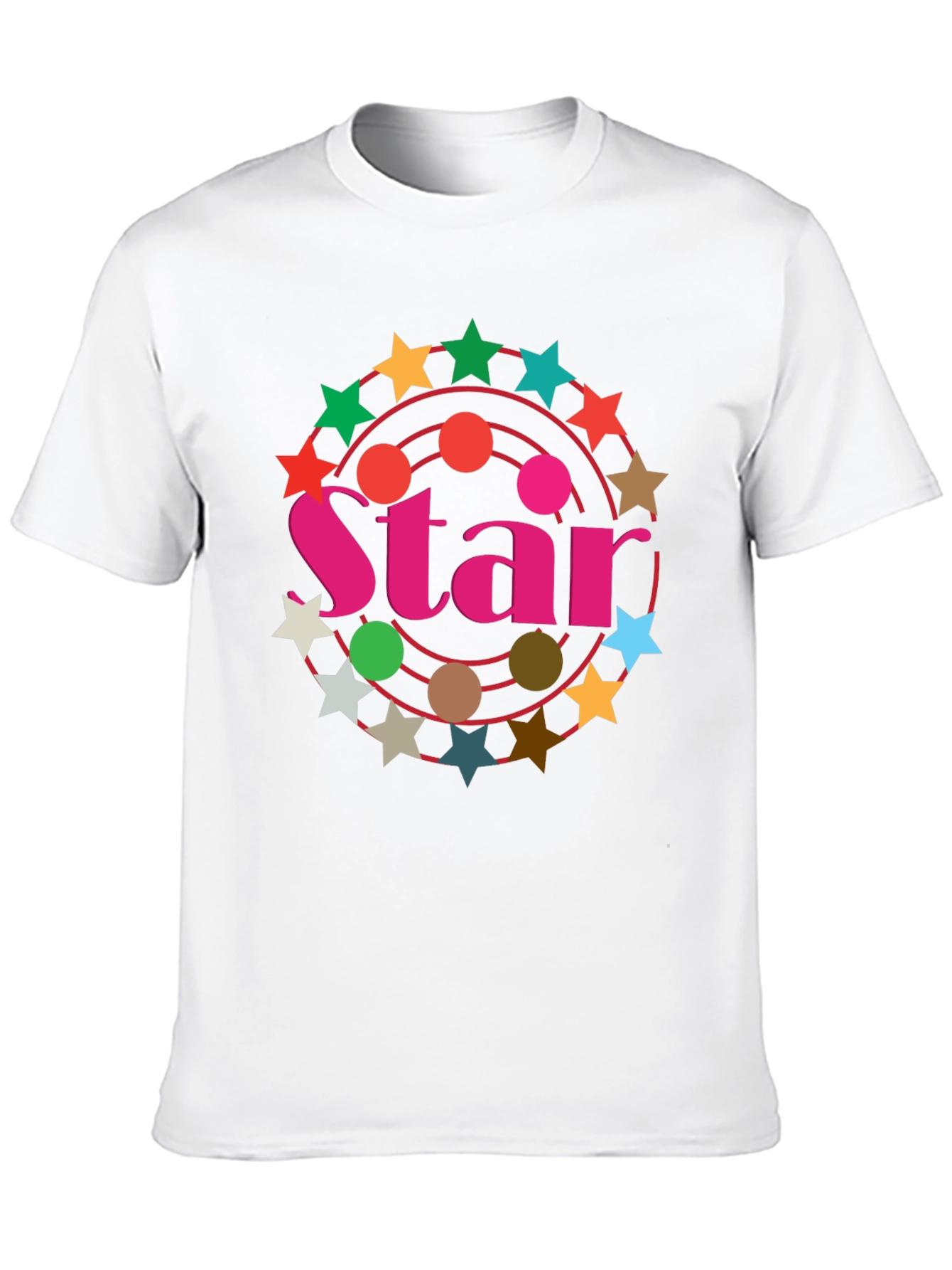 Star Circle Graphic Black T-Shirt