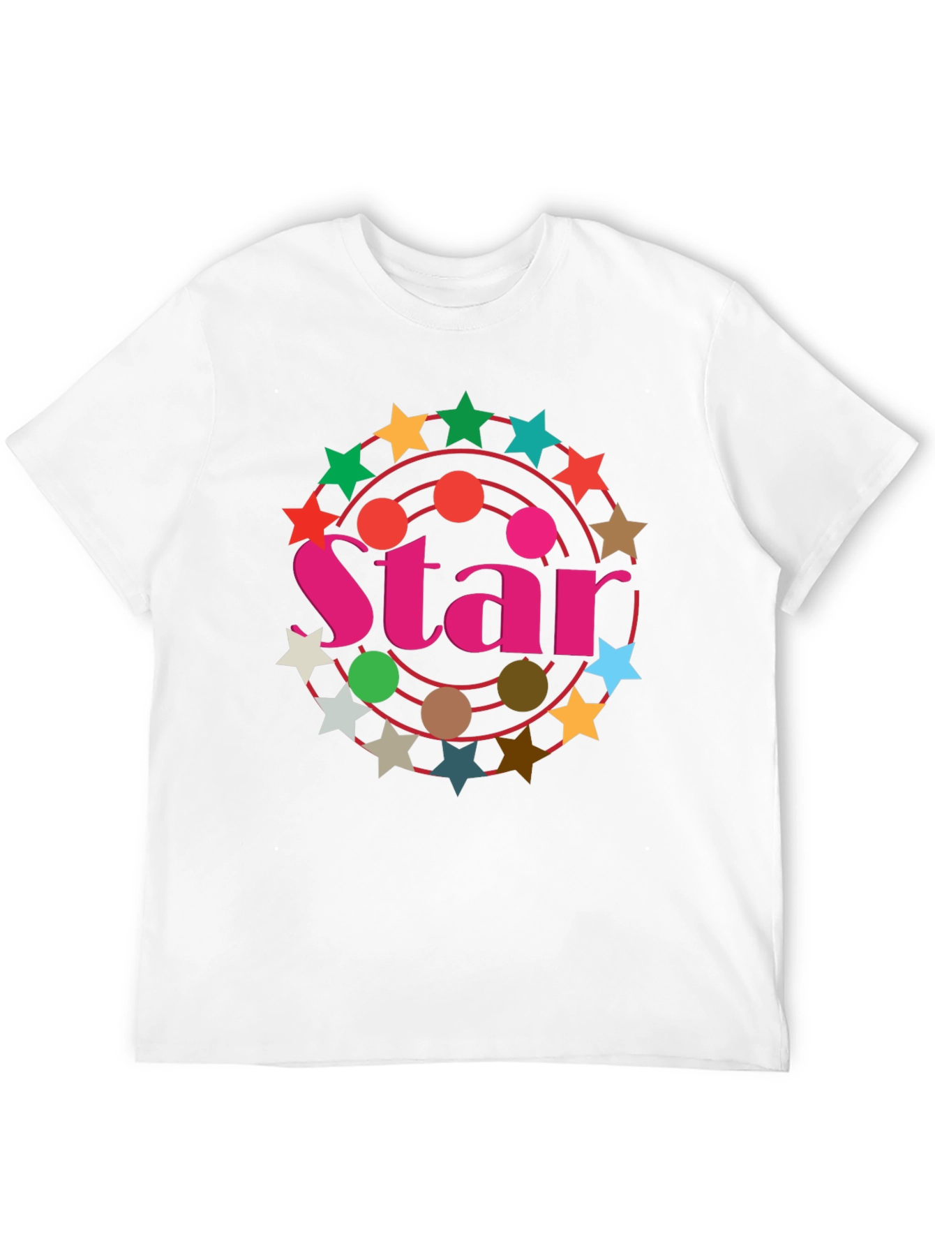 Star Circle Graphic Black T-Shirt