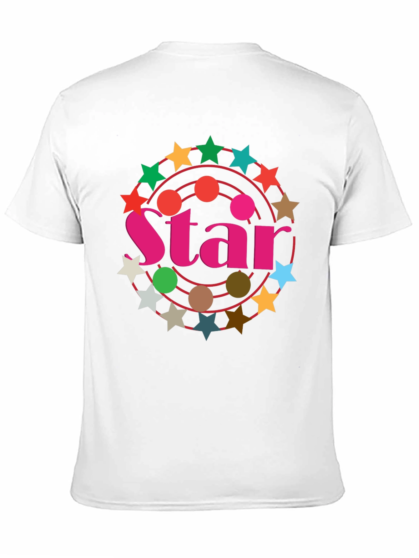 Star Circle Graphic Black T-Shirt