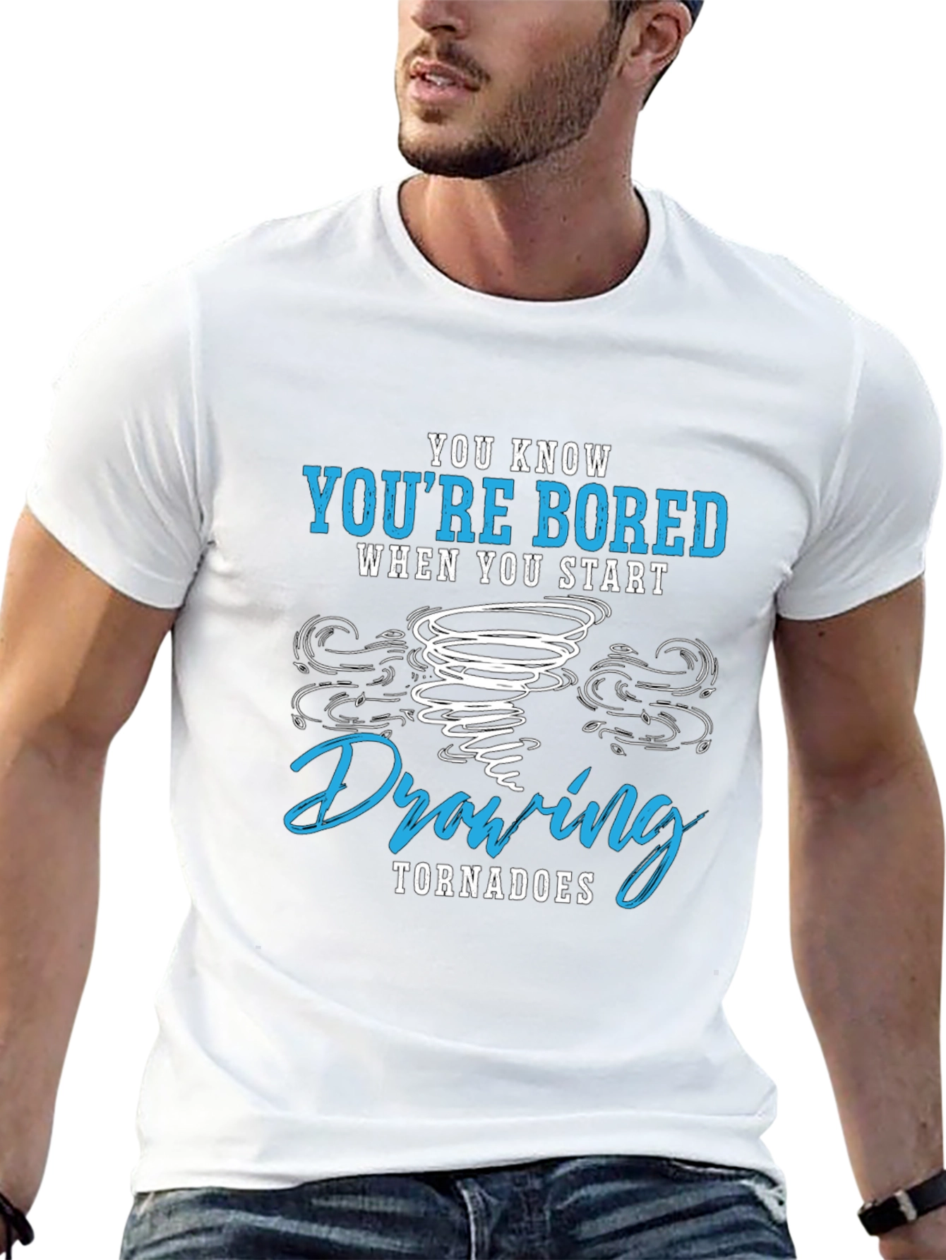 Bored Drawing Tornadoes Graphic T-Shirt