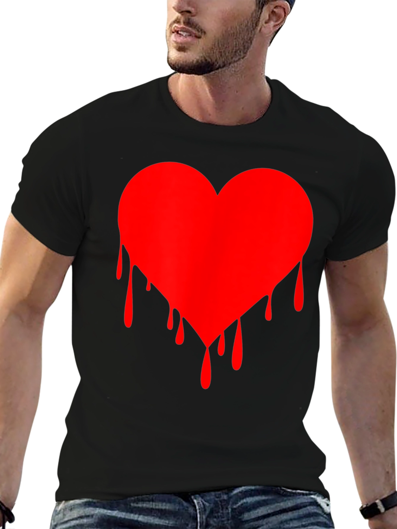 Bleeding Heart Graphic Tee - Bold Statement T-Shirt