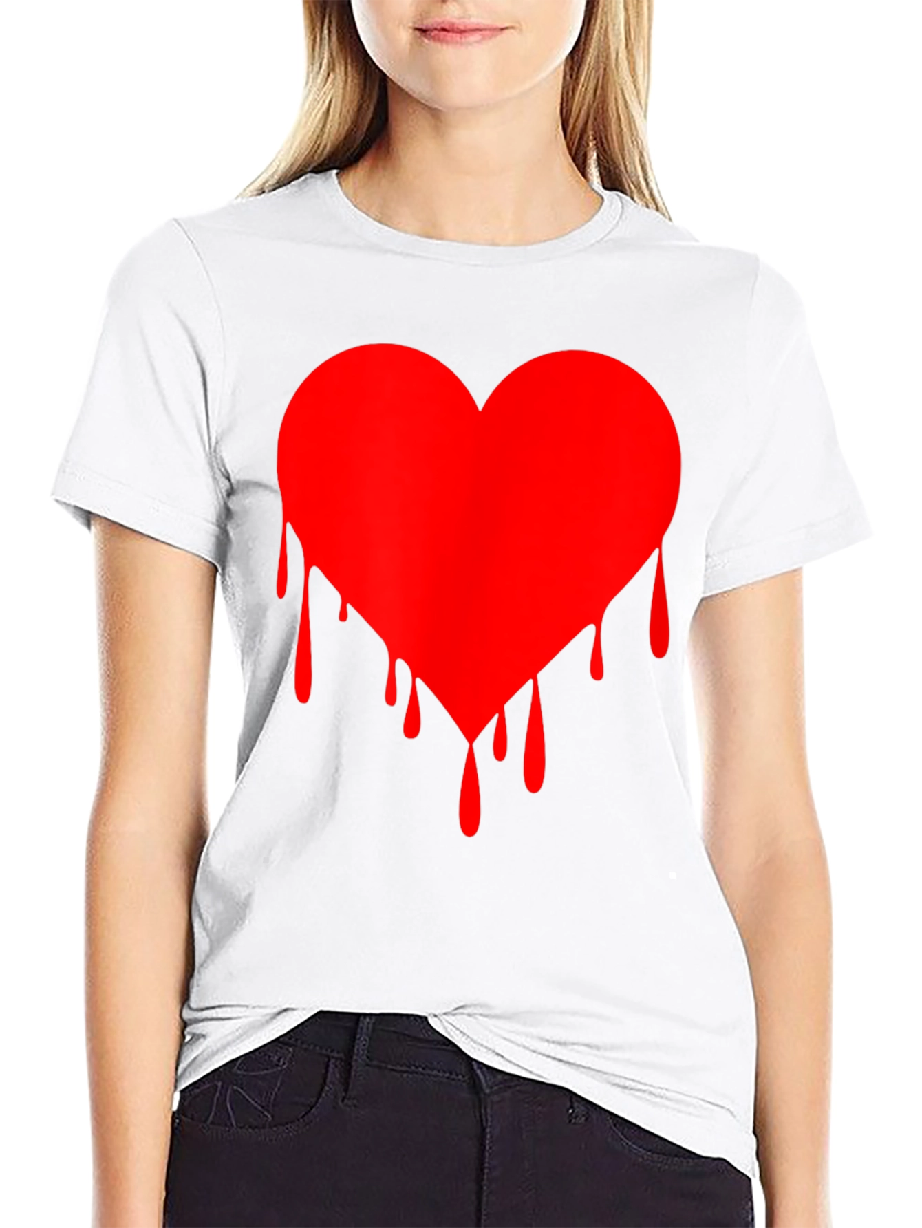 Bleeding Heart Graphic Tee - Bold Statement T-Shirt
