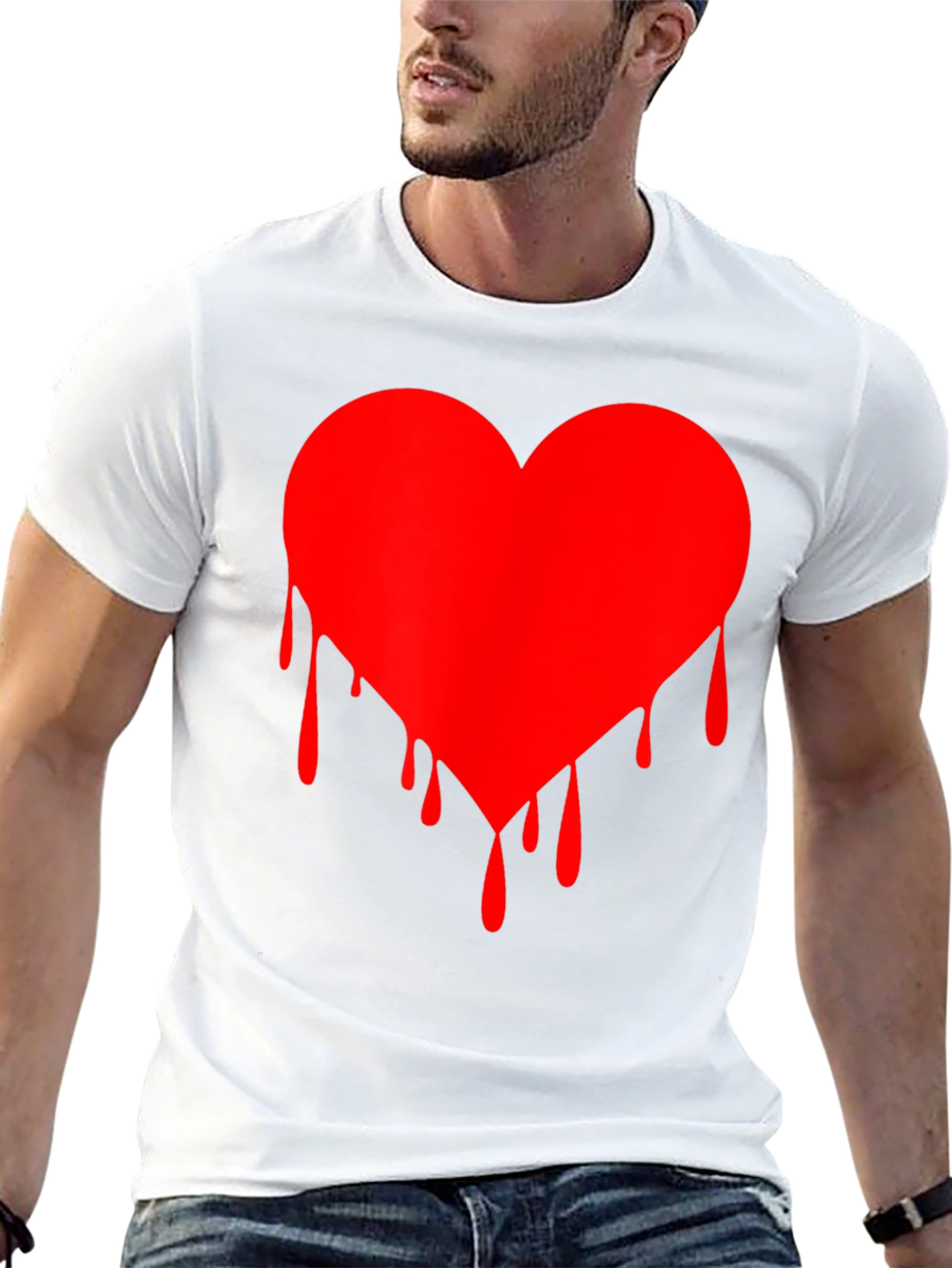 Bleeding Heart Graphic Tee - Bold Statement T-Shirt