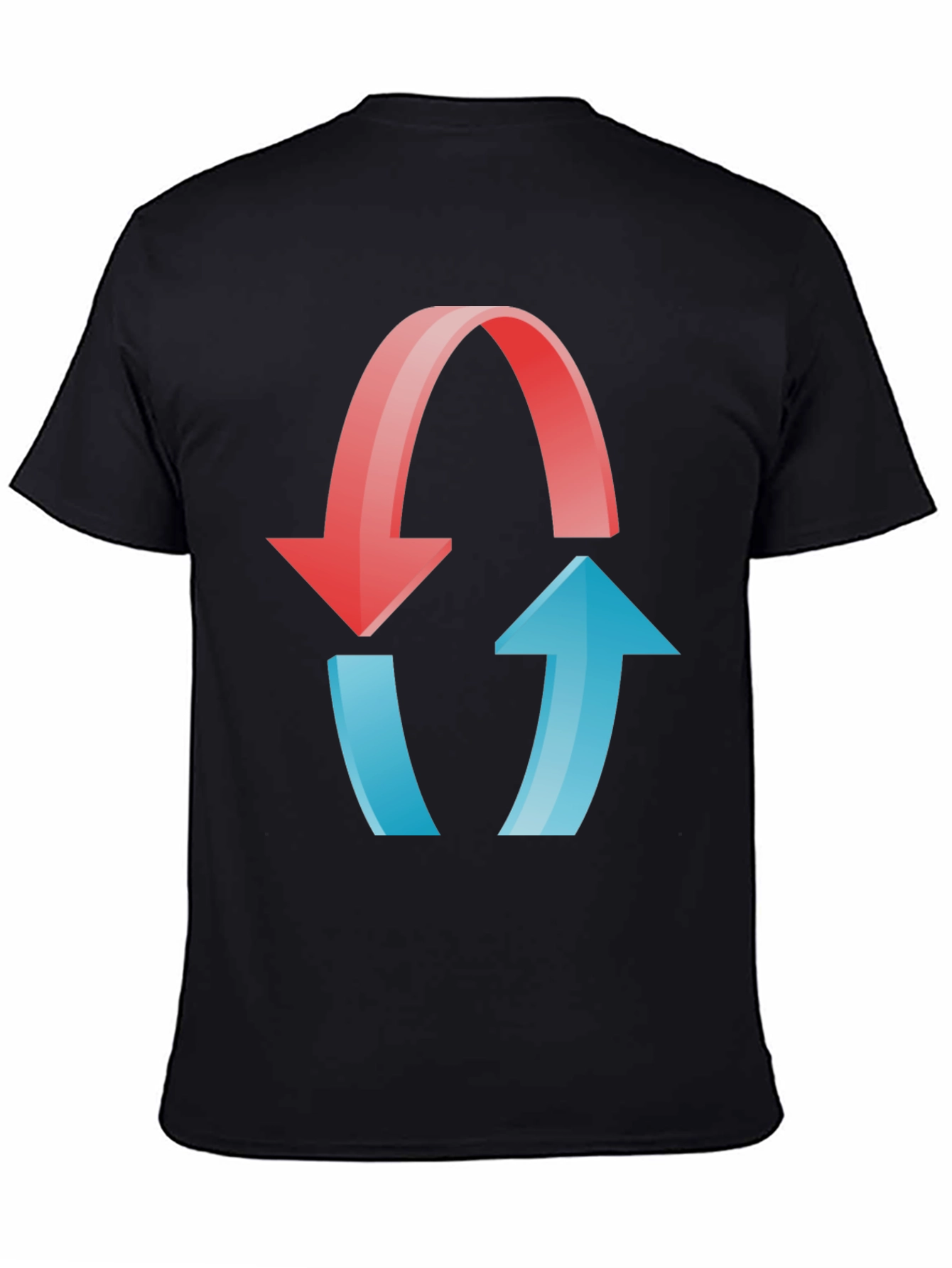Reciprocal Arrows Graphic T-Shirt - Black Cotton Blend