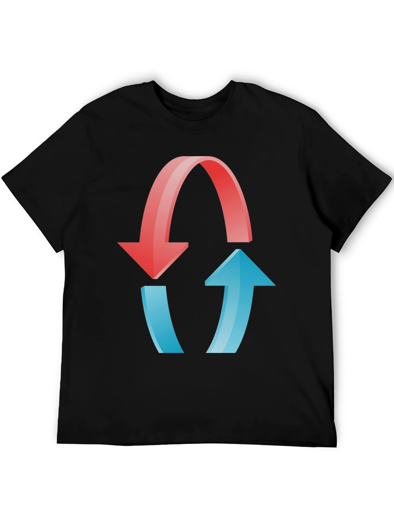 Reciprocal Arrows Graphic T-Shirt - Black Cotton Blend