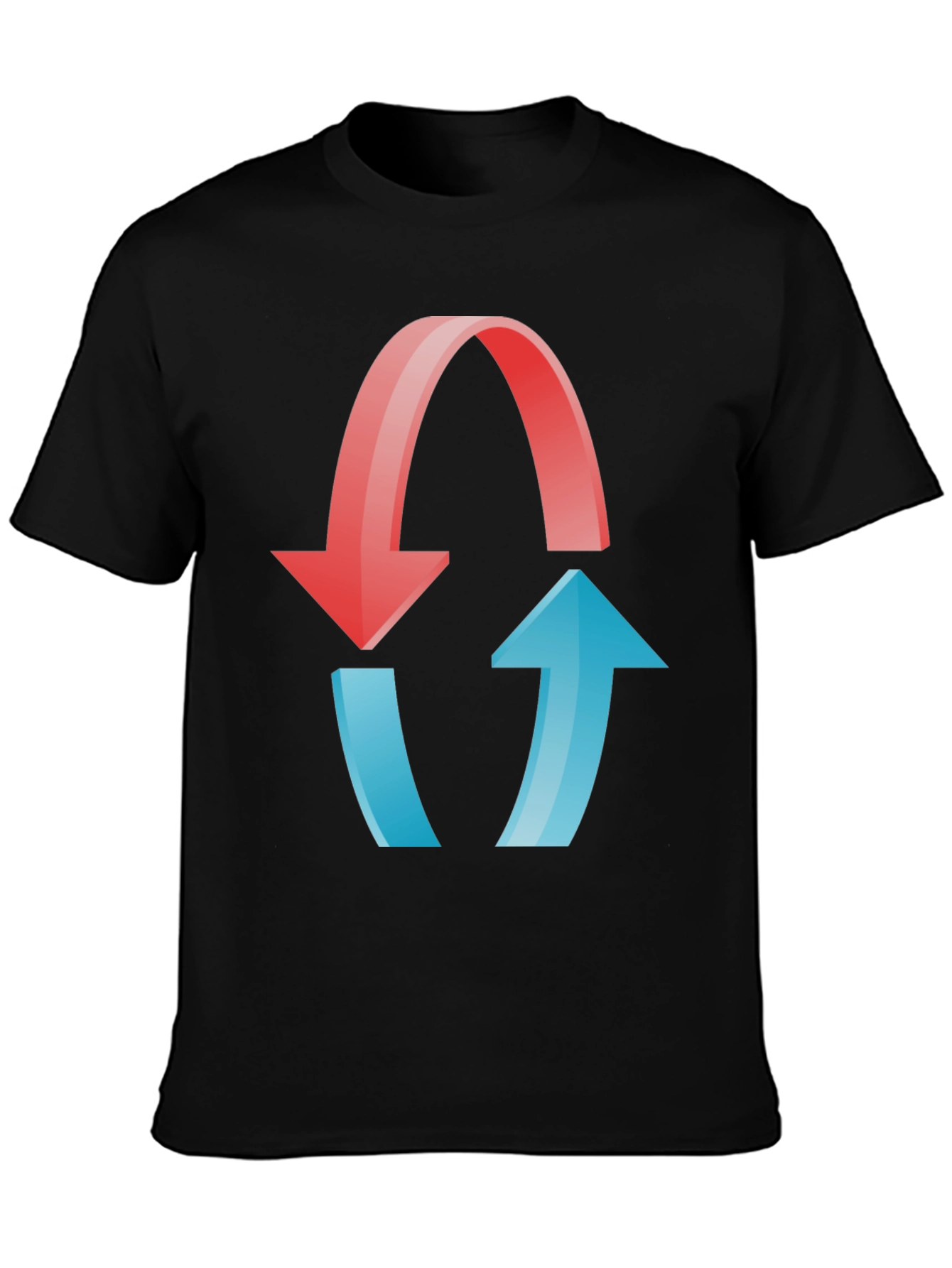 Reciprocal Arrows Graphic T-Shirt - Black Cotton Blend