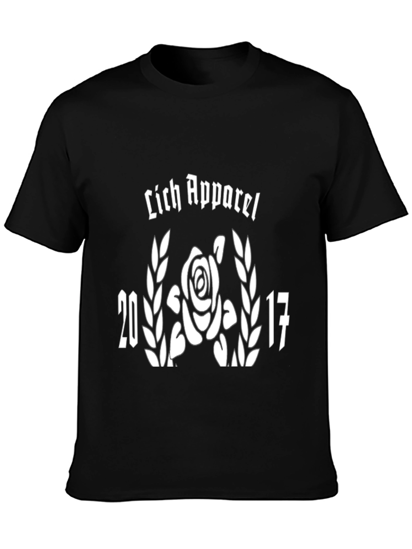 Lich Apparel 2017 Rose Graphic Black T-Shirt