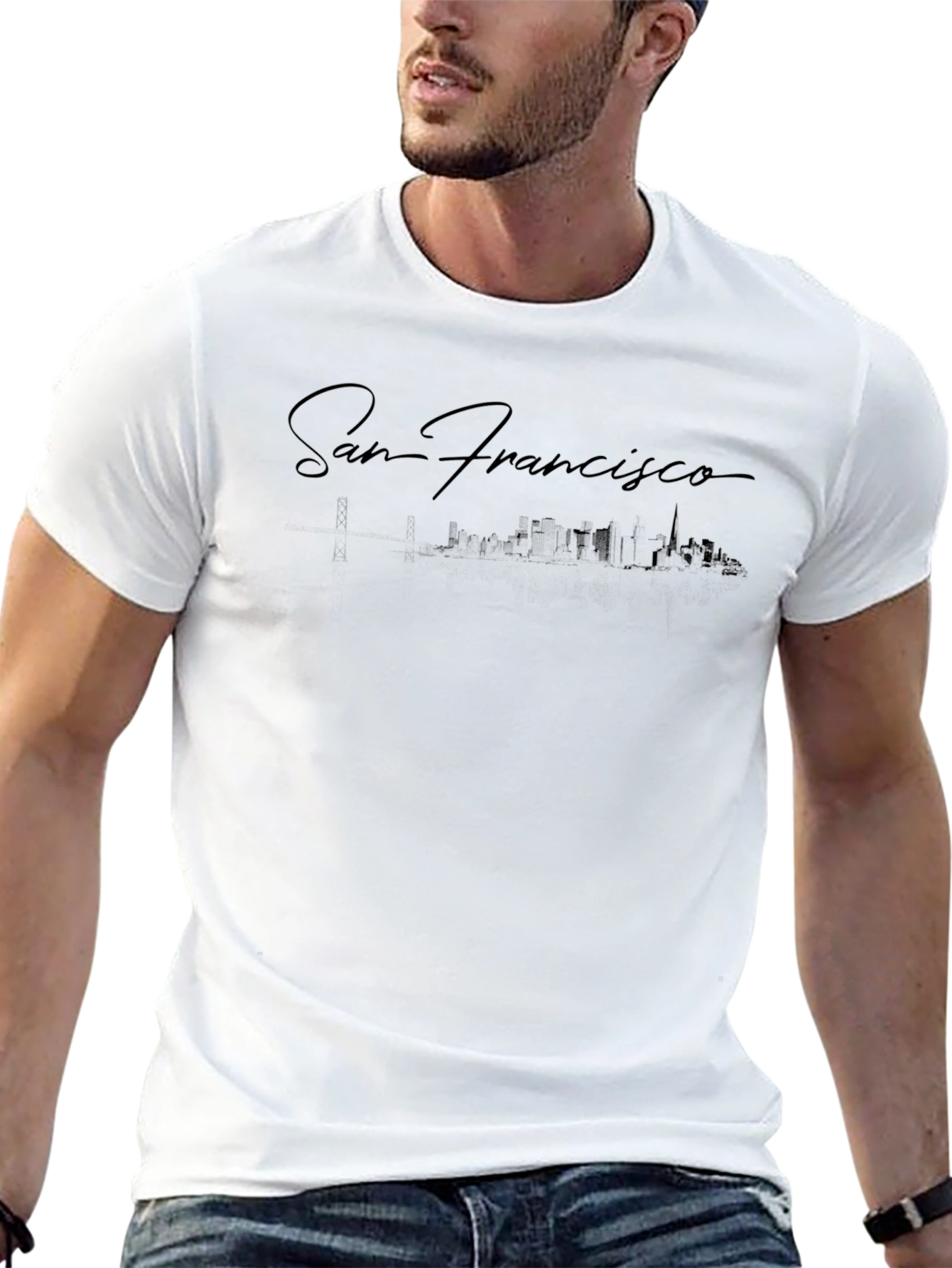 San Francisco Skyline Black T-Shirt