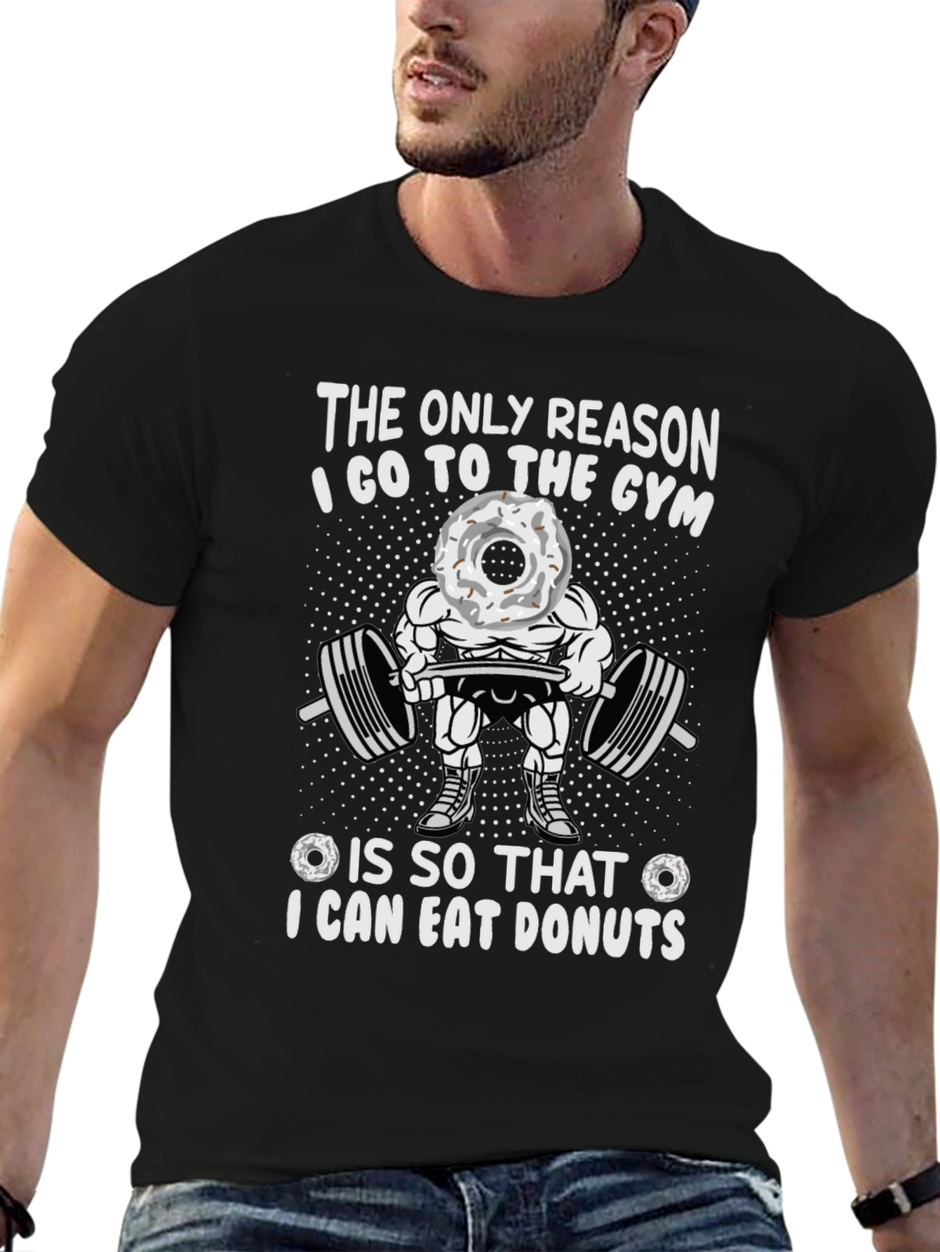 Gym & Donuts Graphic T-Shirt