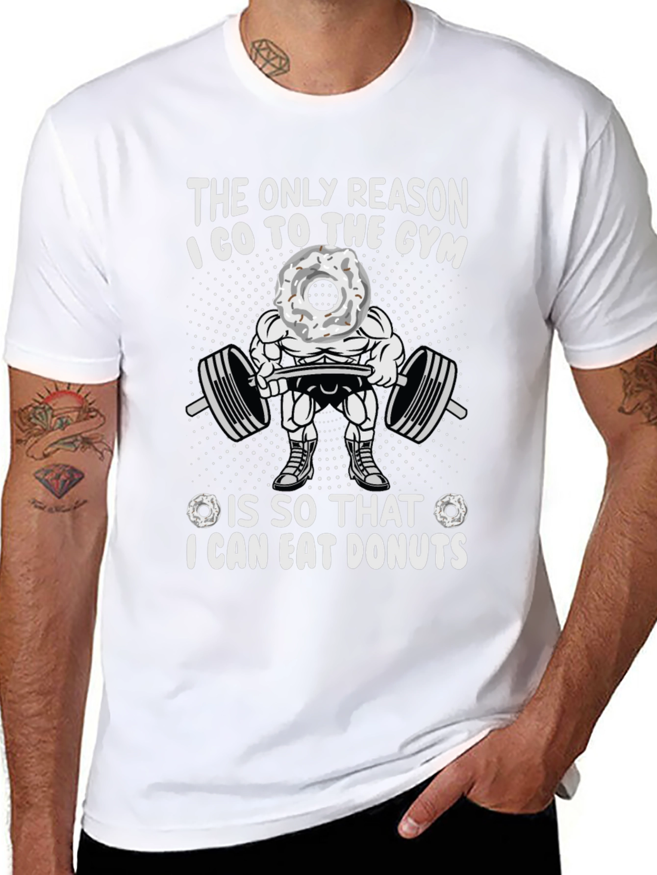 Gym & Donuts Graphic T-Shirt