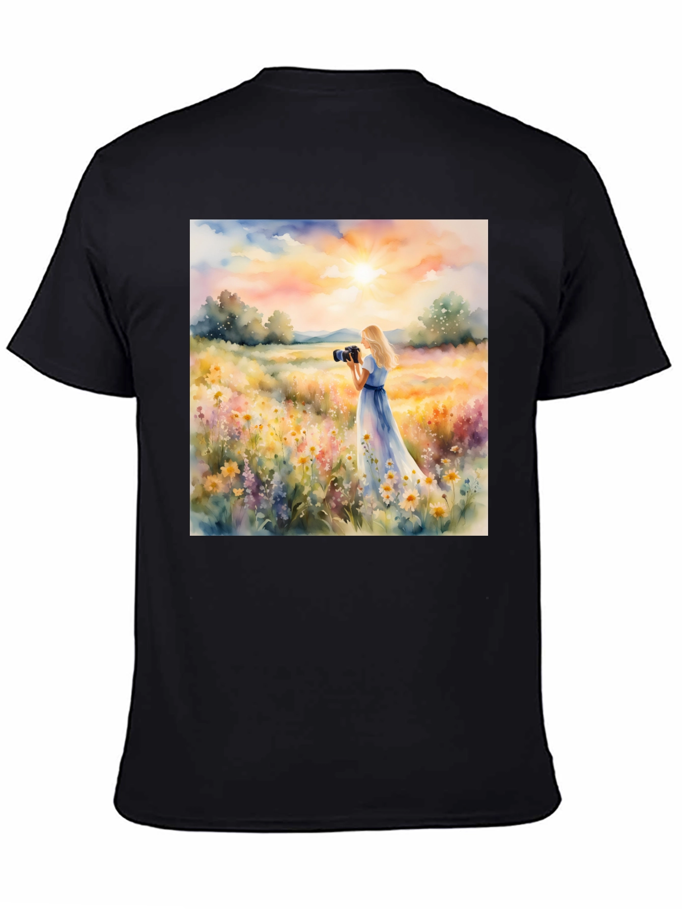 Floral Photographer T-Shirt - Artistic Design