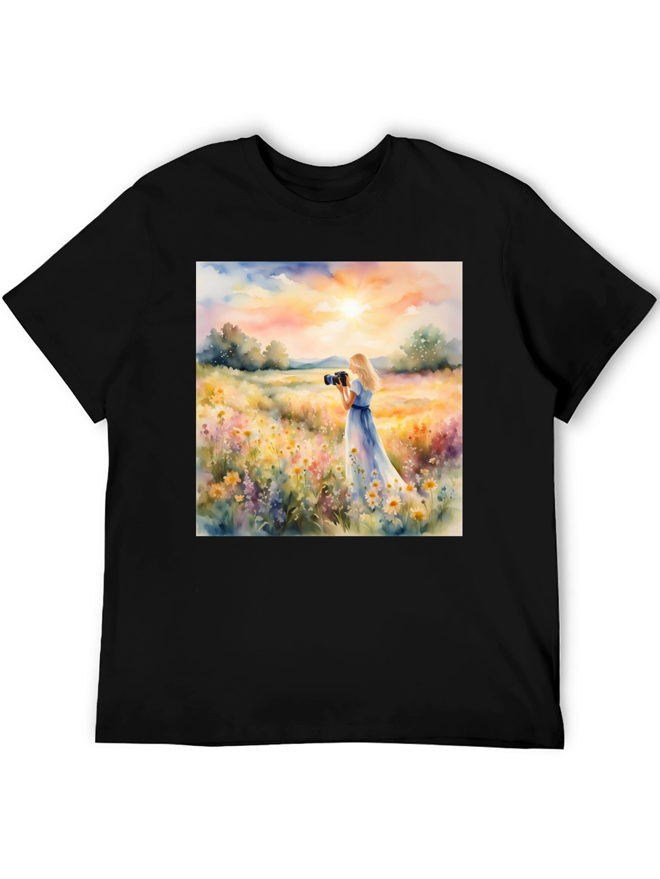 Floral Photographer T-Shirt - Artistic Design