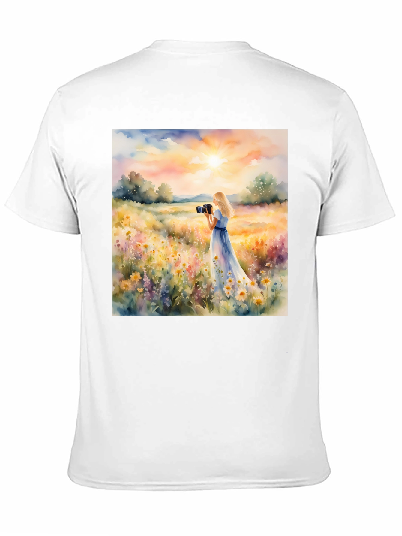 Floral Photographer T-Shirt - Artistic Design