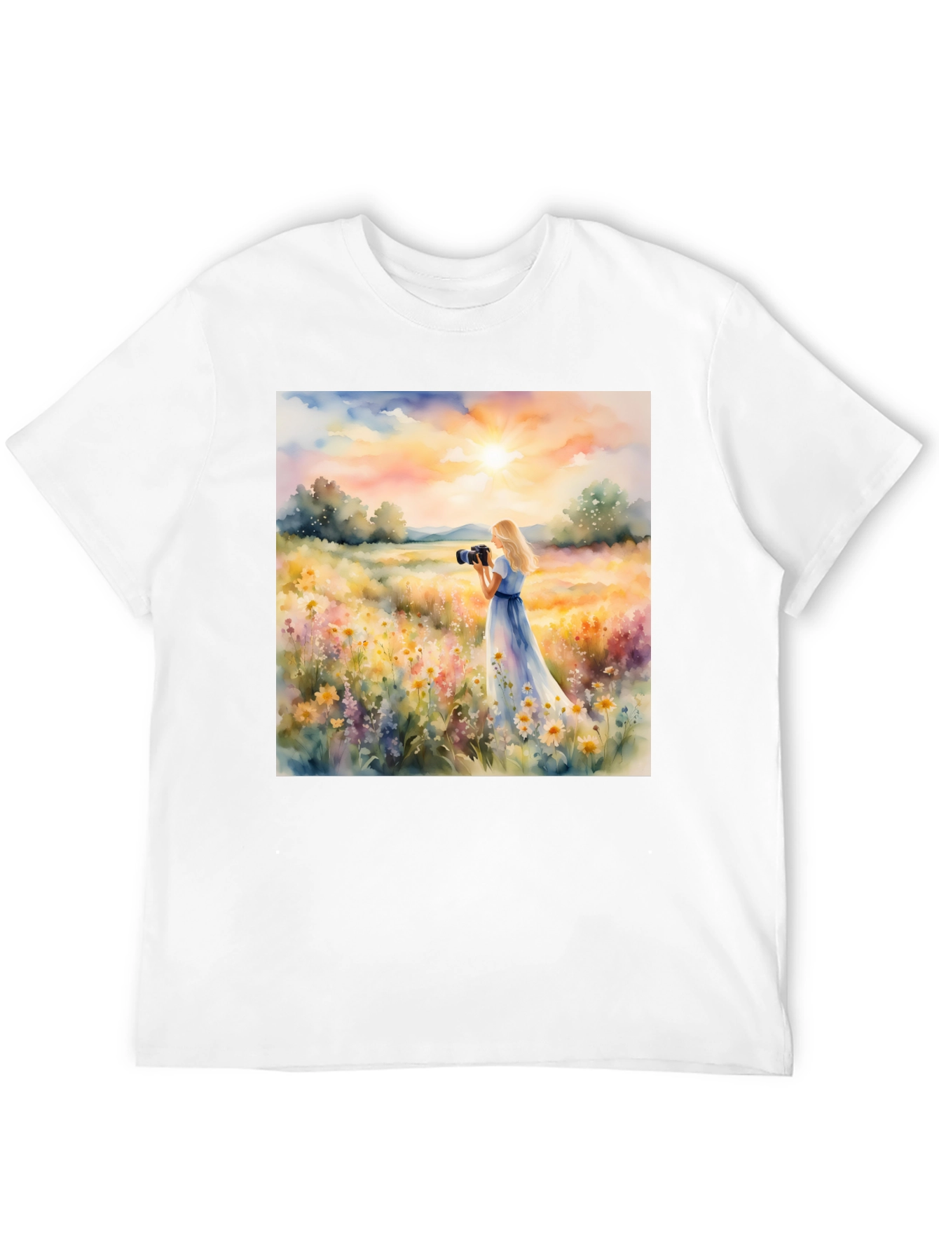 Floral Photographer T-Shirt - Artistic Design