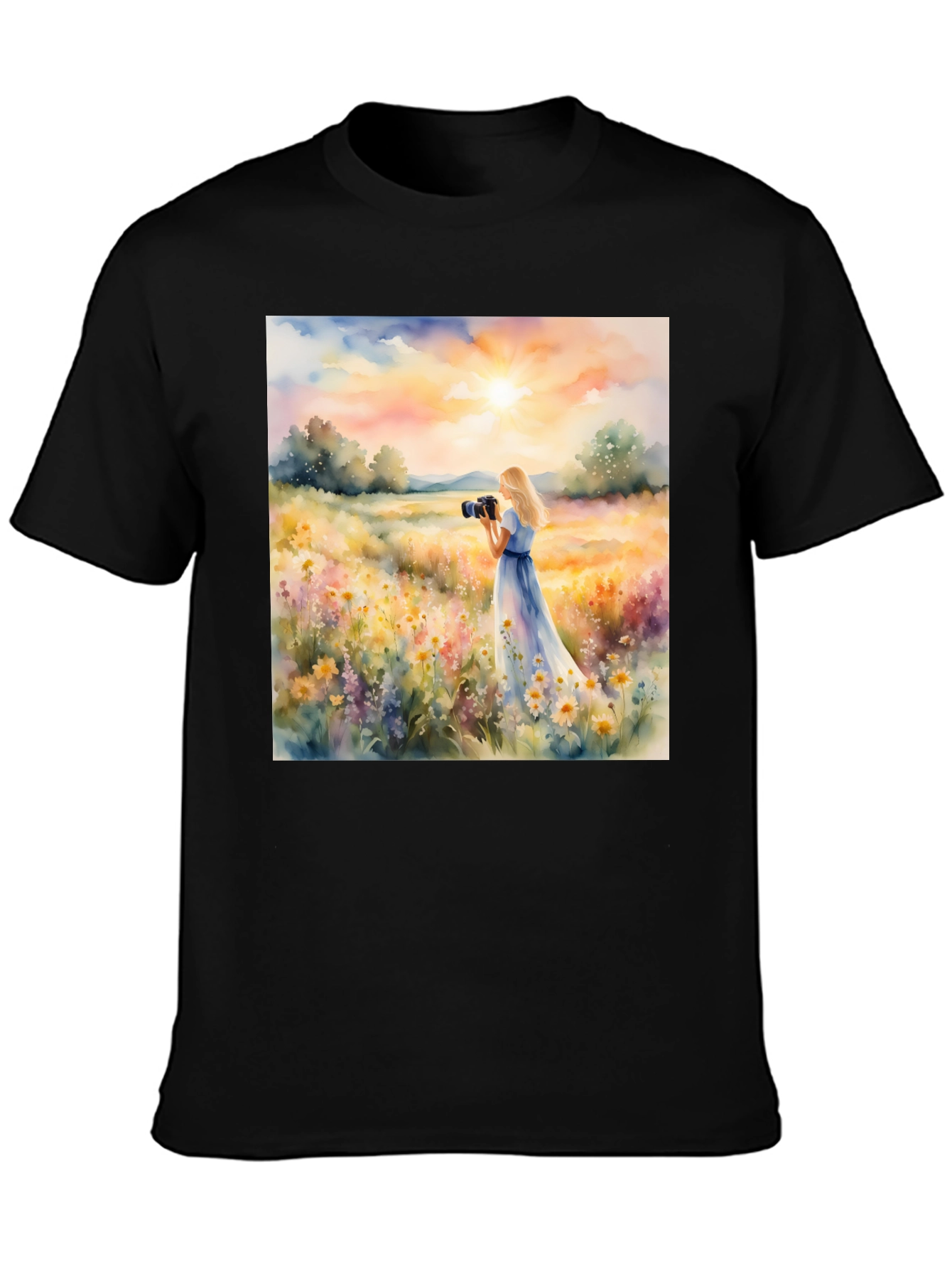 Floral Photographer T-Shirt - Artistic Design