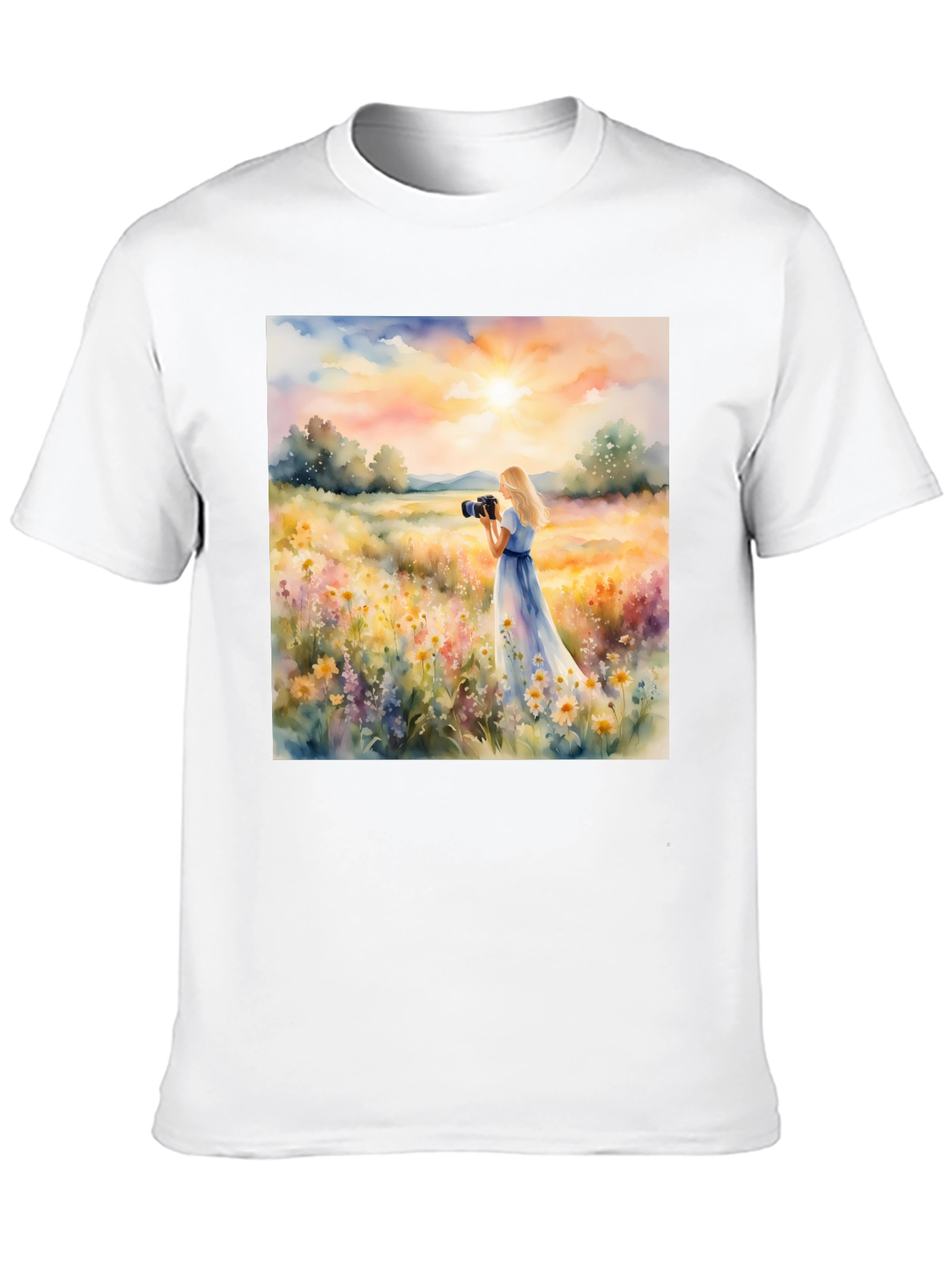 Floral Photographer T-Shirt - Artistic Design