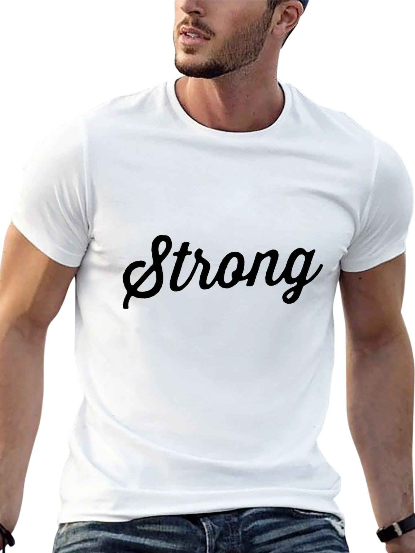 Strong Black T-Shirt - Casual & Stylish