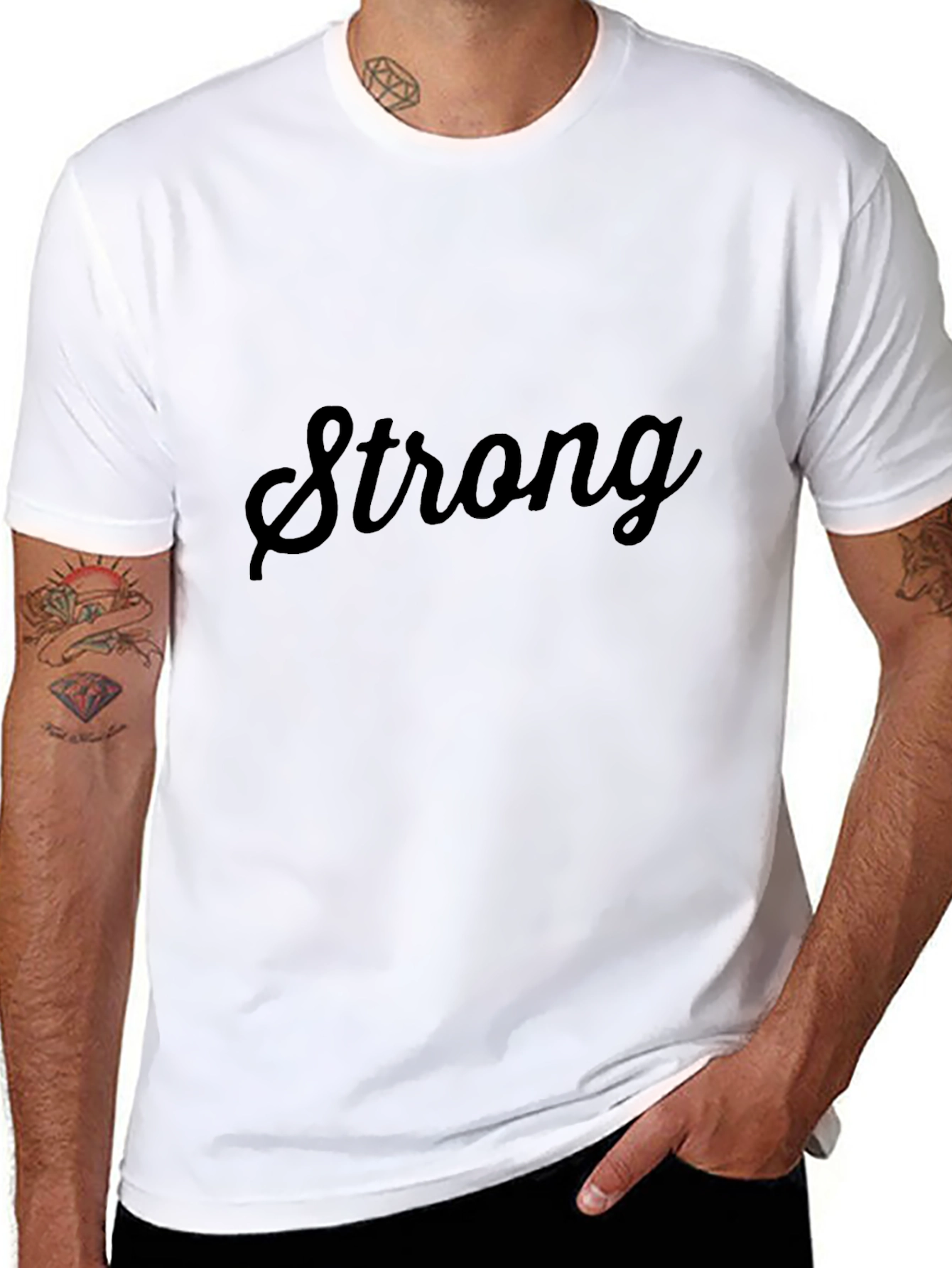 Strong Black T-Shirt - Casual & Stylish