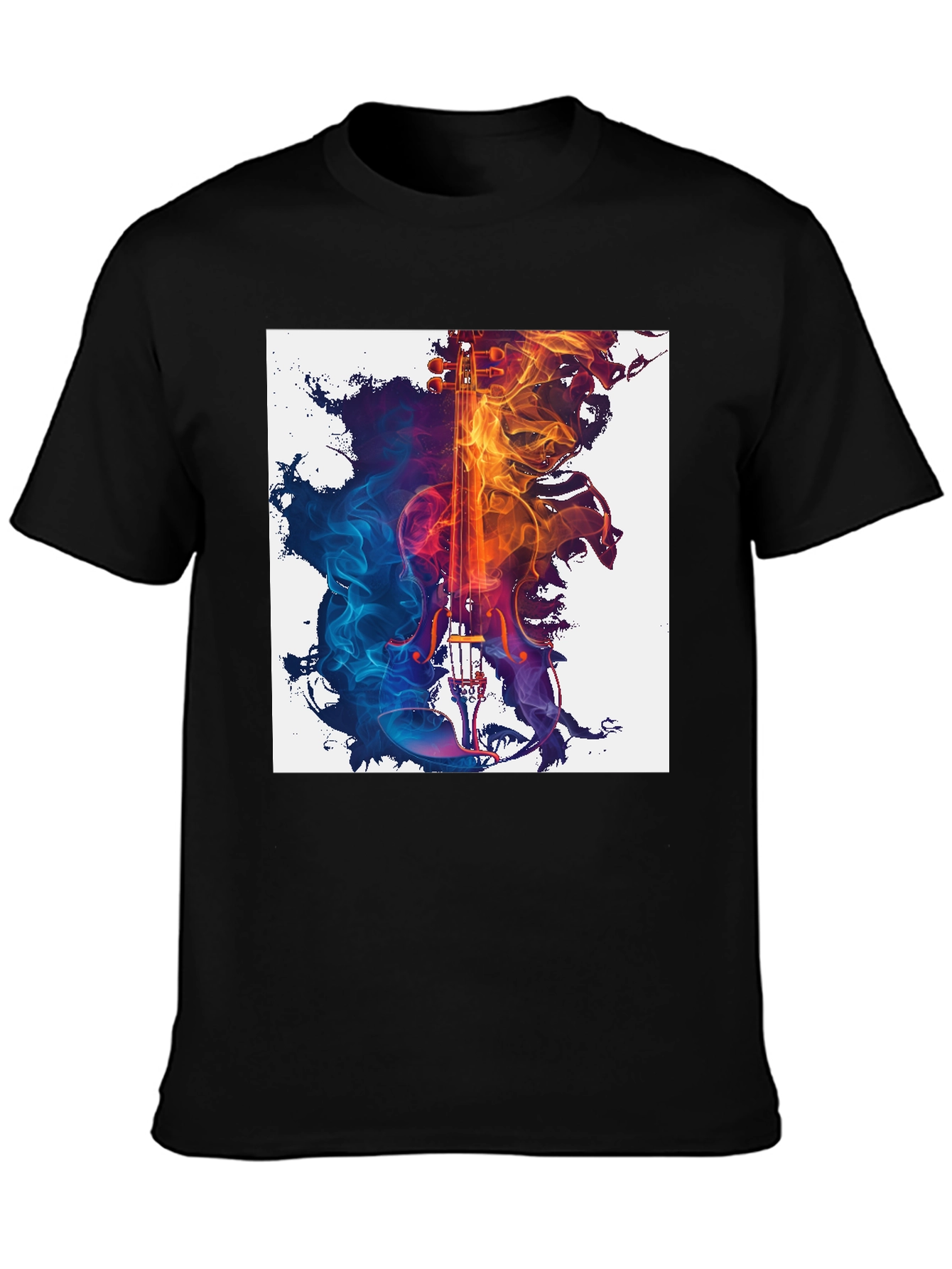 Abstract Violin Graphic T-Shirt