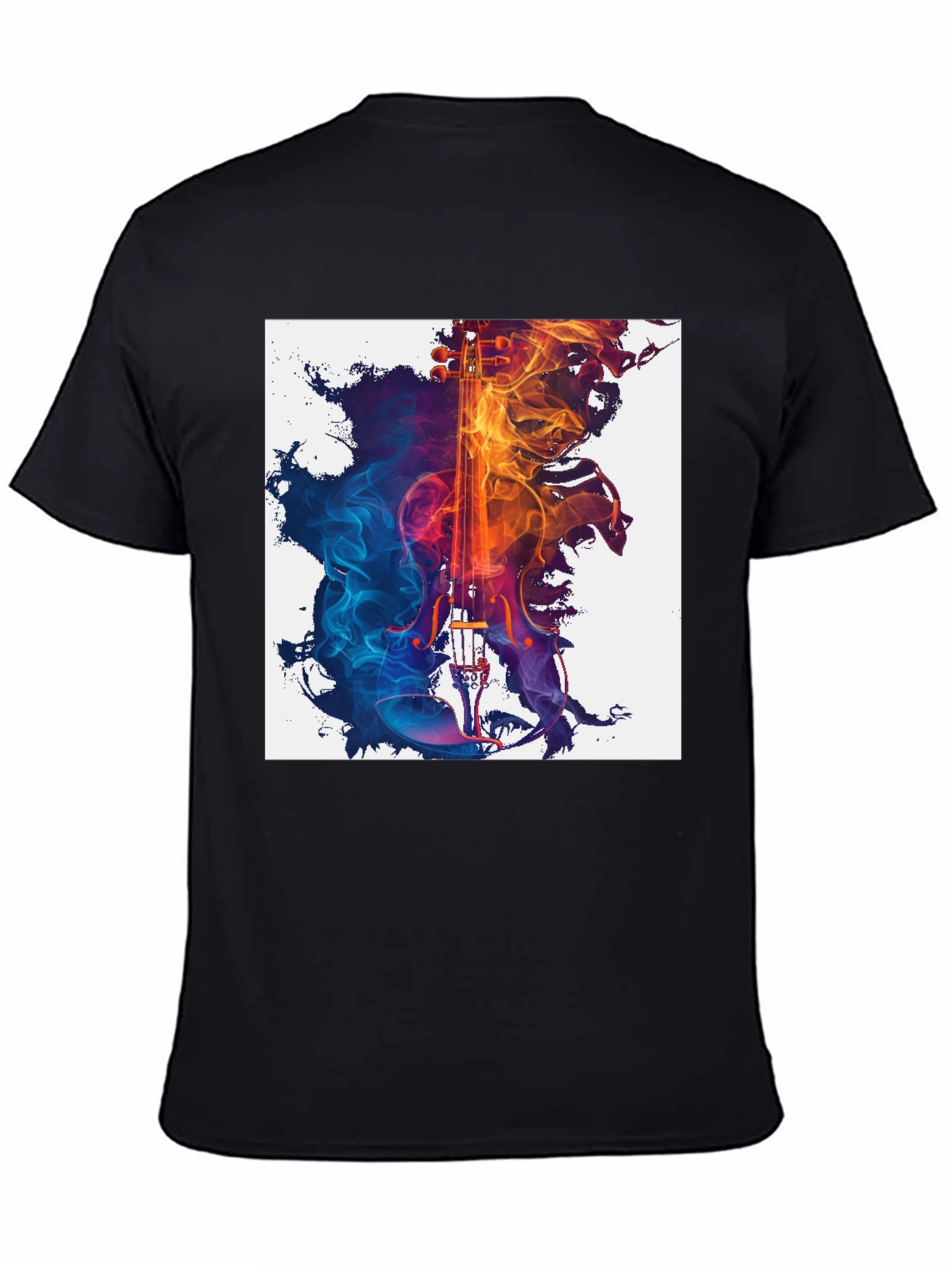 Abstract Violin Graphic T-Shirt