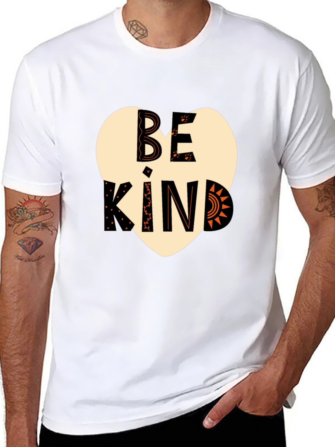 Be Kind Graphic Tee - Heart Design