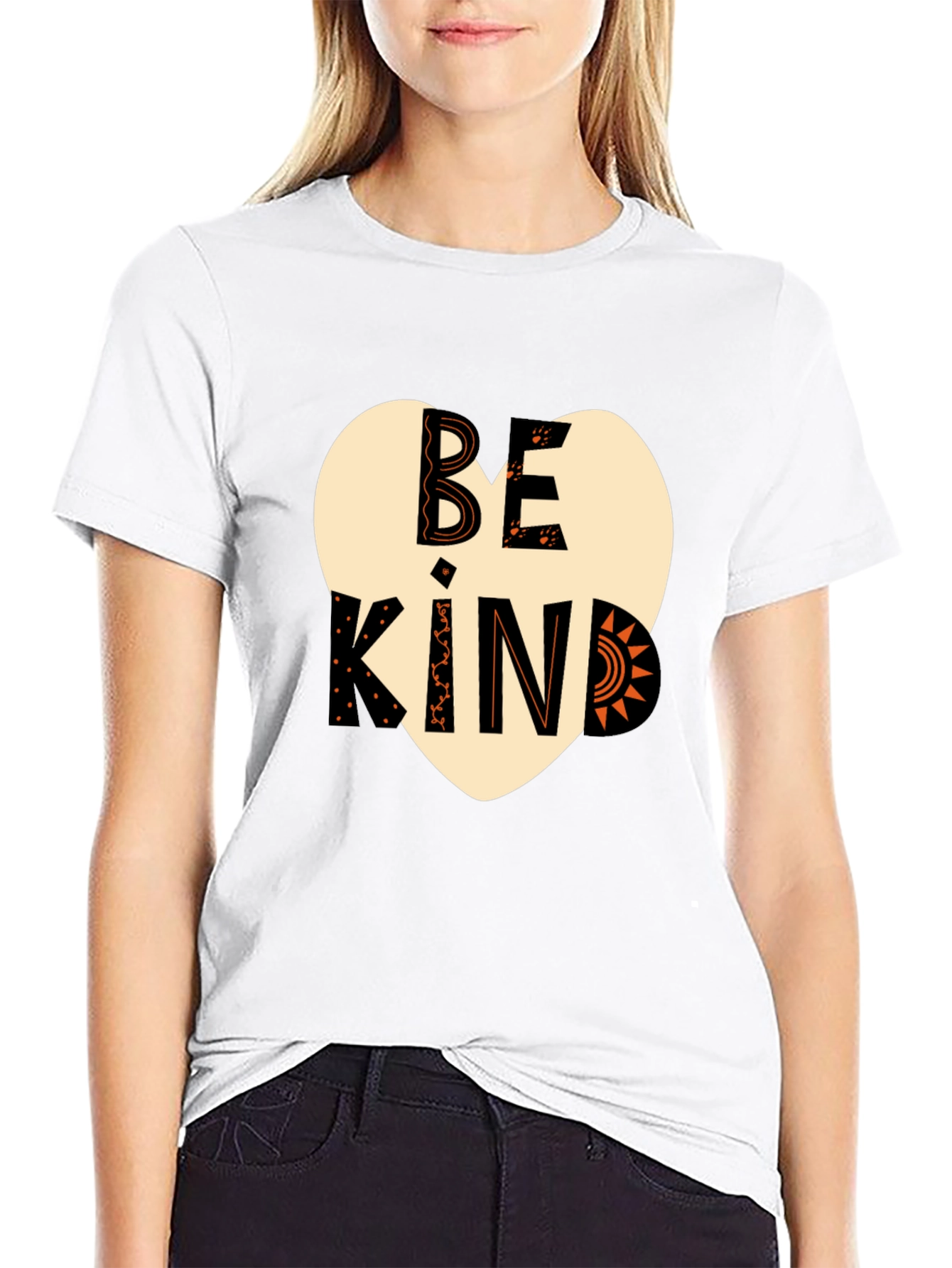Be Kind Graphic Tee - Heart Design