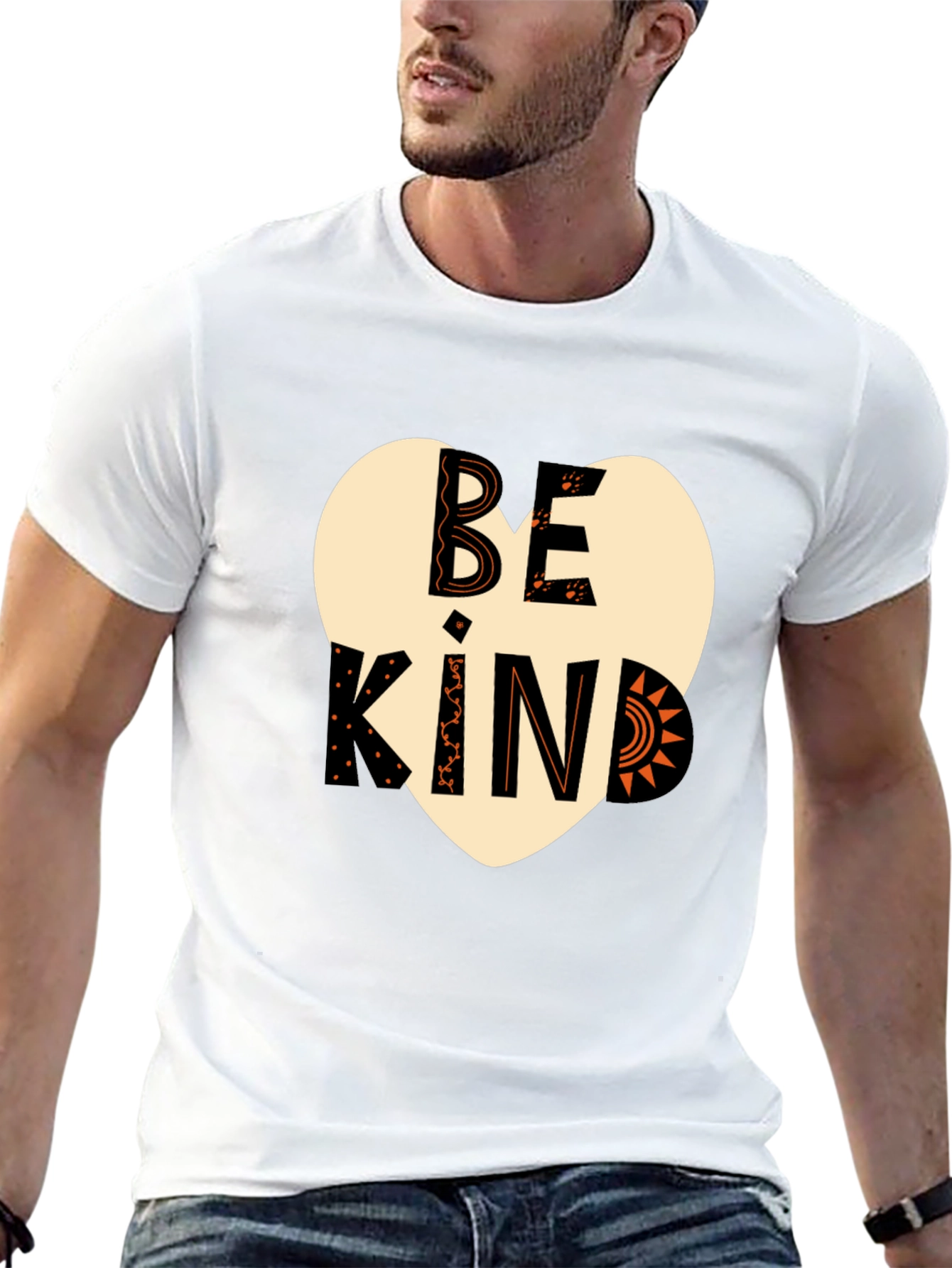 Be Kind Graphic Tee - Heart Design