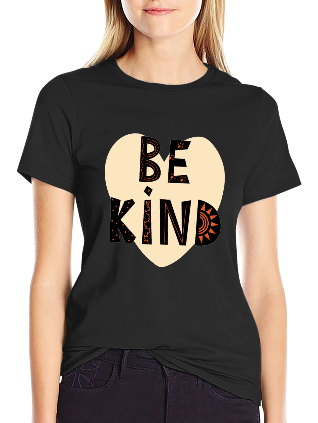 Be Kind Graphic Tee - Heart Design